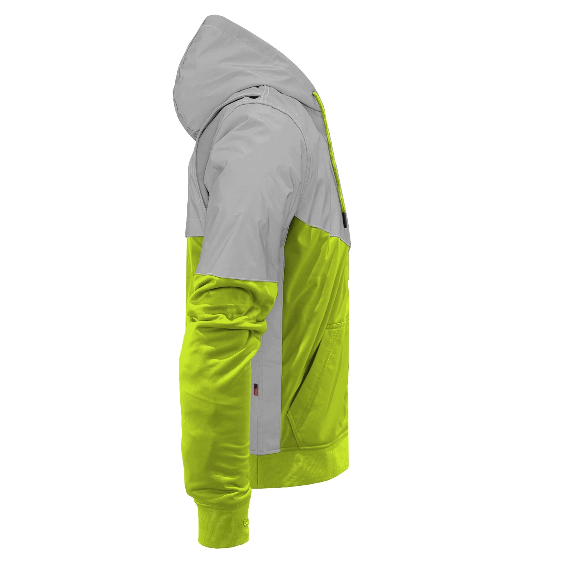 TEEK - Mens Ultra Reflective Padded Hoodie Hi Vis Green Eclipse JACKET TEEK BR
