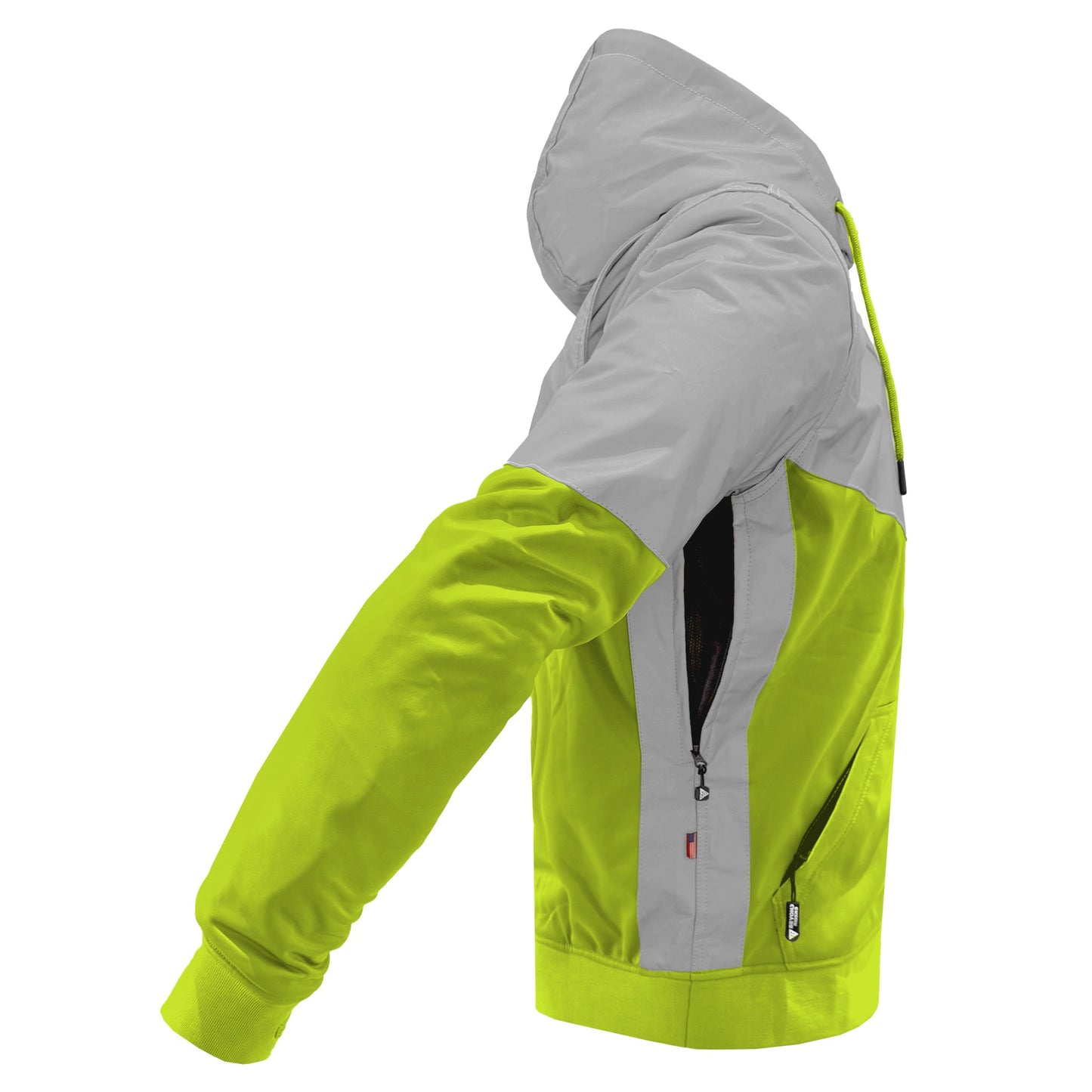 TEEK - Mens Ultra Reflective Padded Hoodie Hi Vis Green Eclipse JACKET TEEK BR