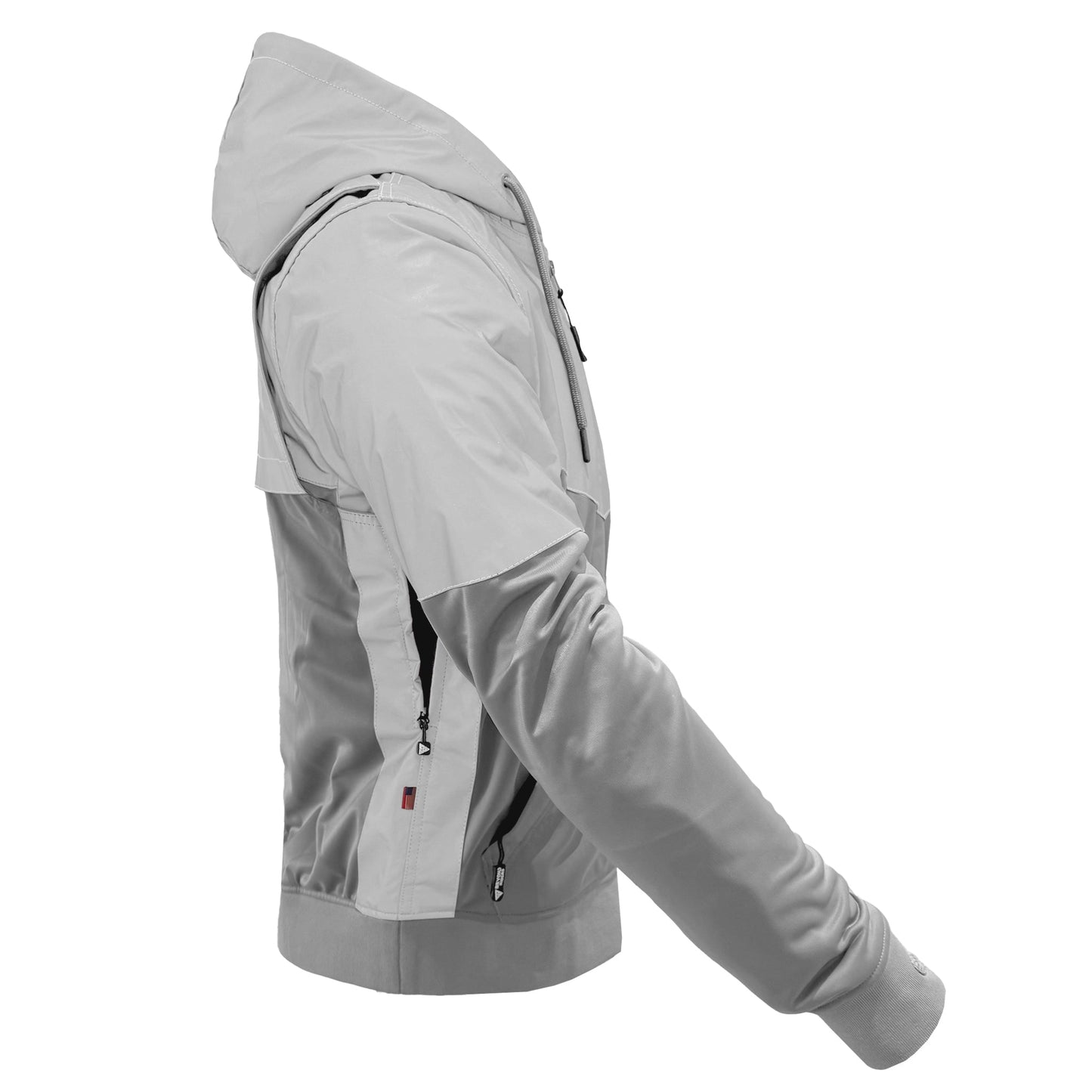 TEEK - Ultra Reflective Padded Hoodie "Twilight Titanium" - Light Gray and Silver JACKET TEEK BR