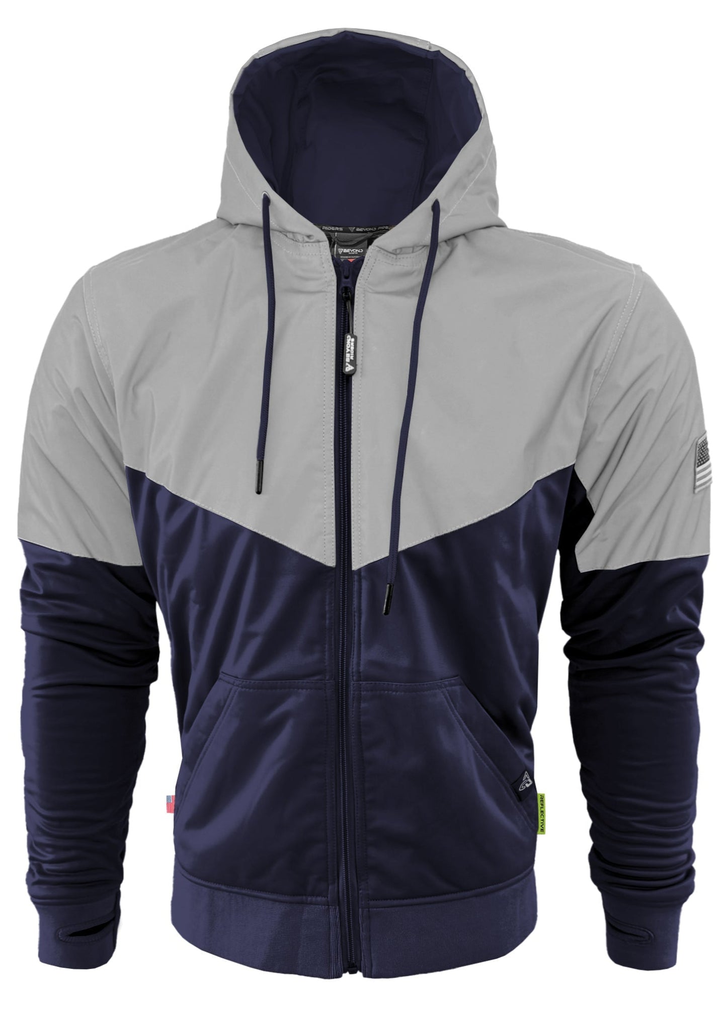 TEEK - Ultra Reflective Padded Hoodie Navy Blue Eclipse JACKET TEEK BR