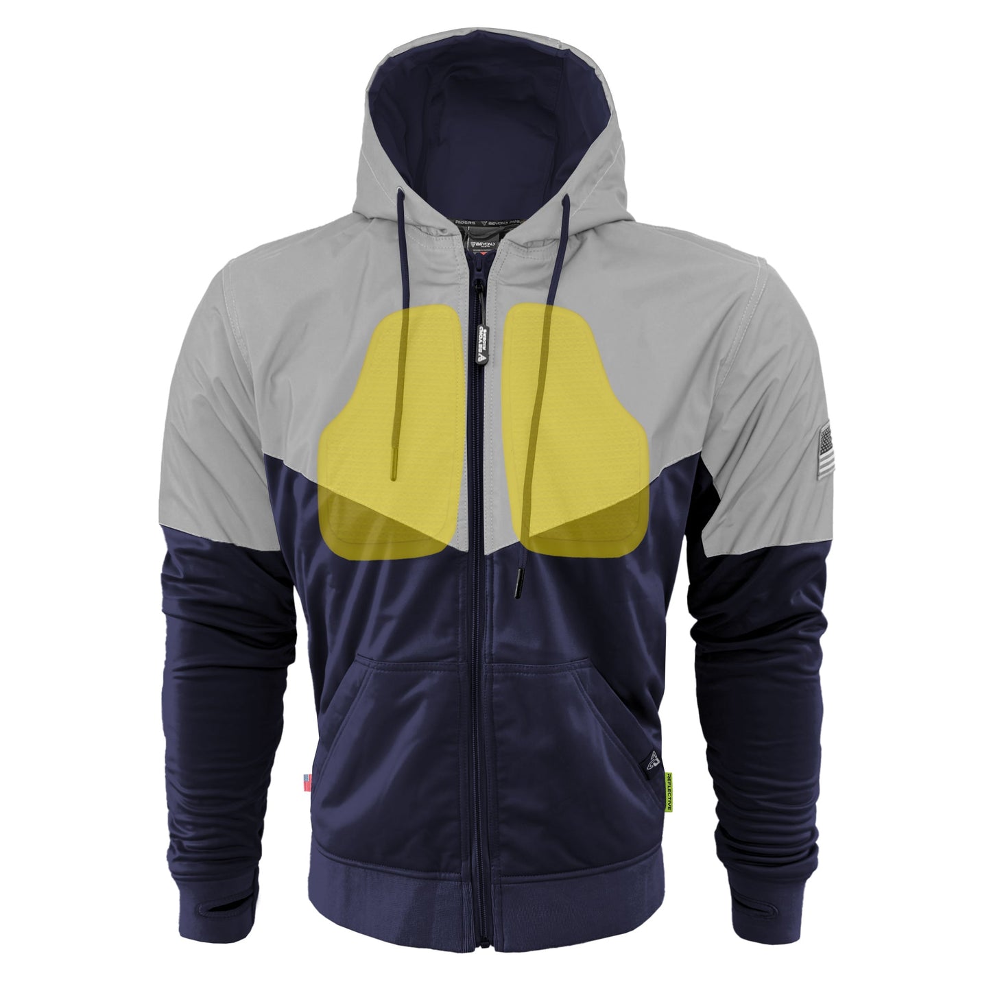 TEEK - Ultra Reflective Padded Hoodie Navy Blue Eclipse JACKET TEEK BR Navy Blue Eclipse XXS