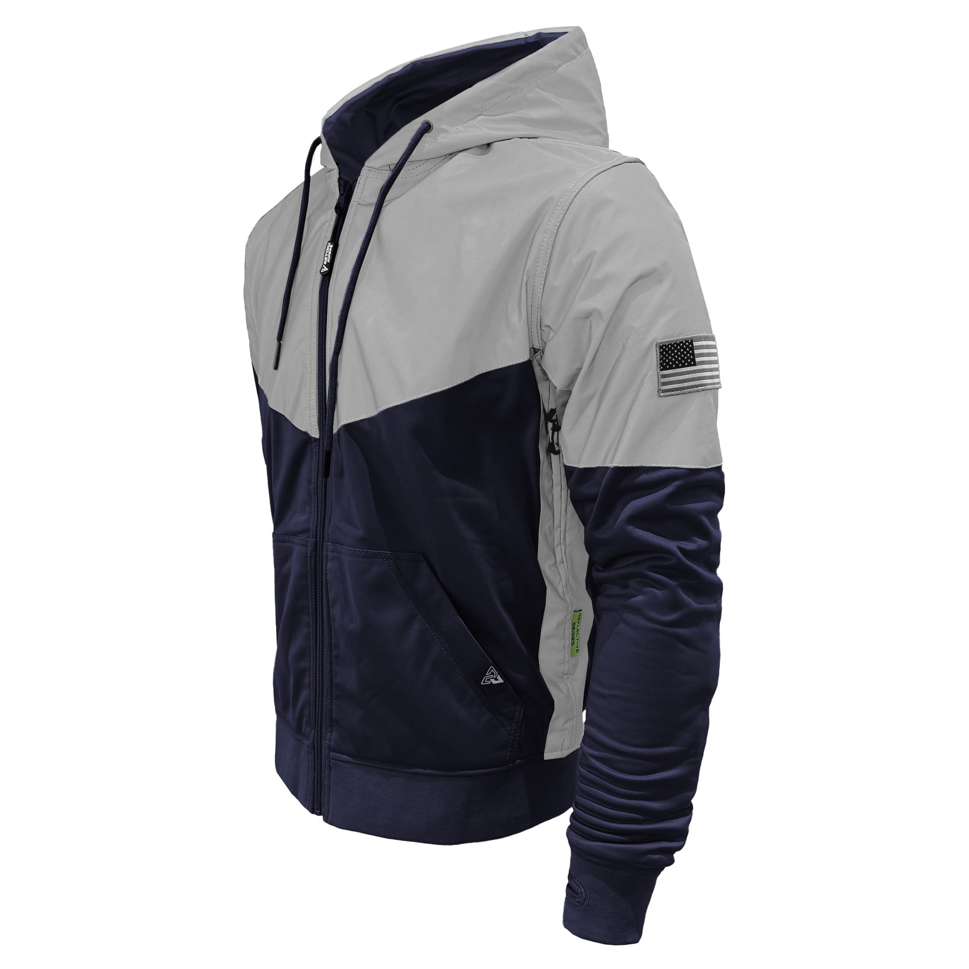 TEEK - Ultra Reflective Padded Hoodie Navy Blue Eclipse JACKET TEEK BR