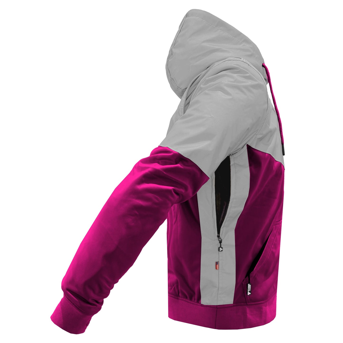 TEEK - Mens Ultra Reflective Padded Hoodie Pink Eclipse JACKET TEEK BR