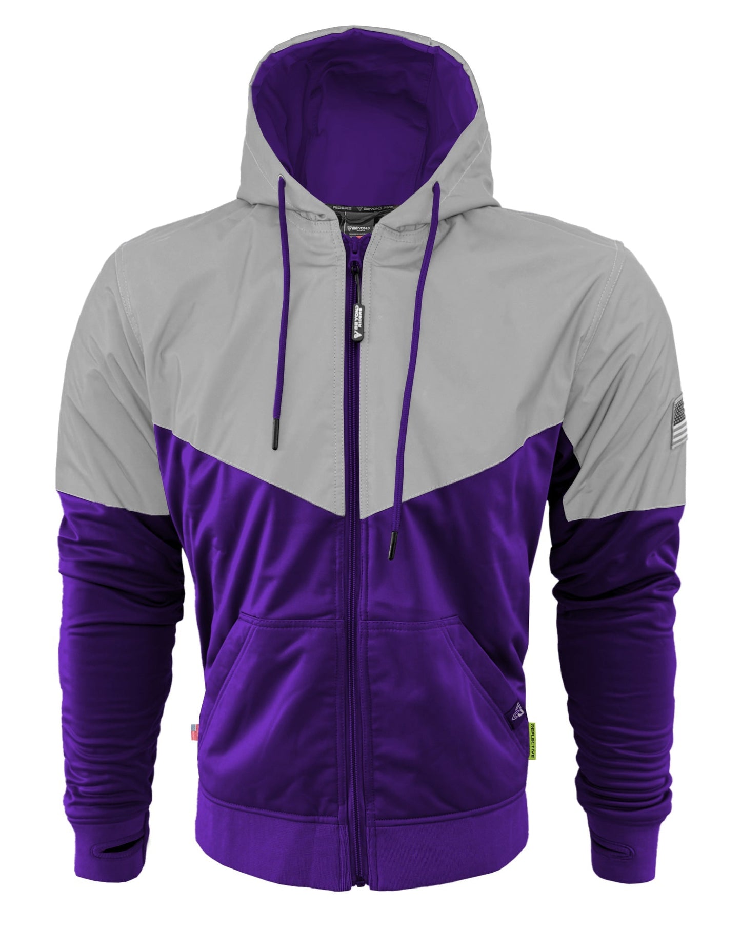 TEEK - Mens Ultra Reflective Padded Hoodie Purple Eclipse JACKET TEEK BR