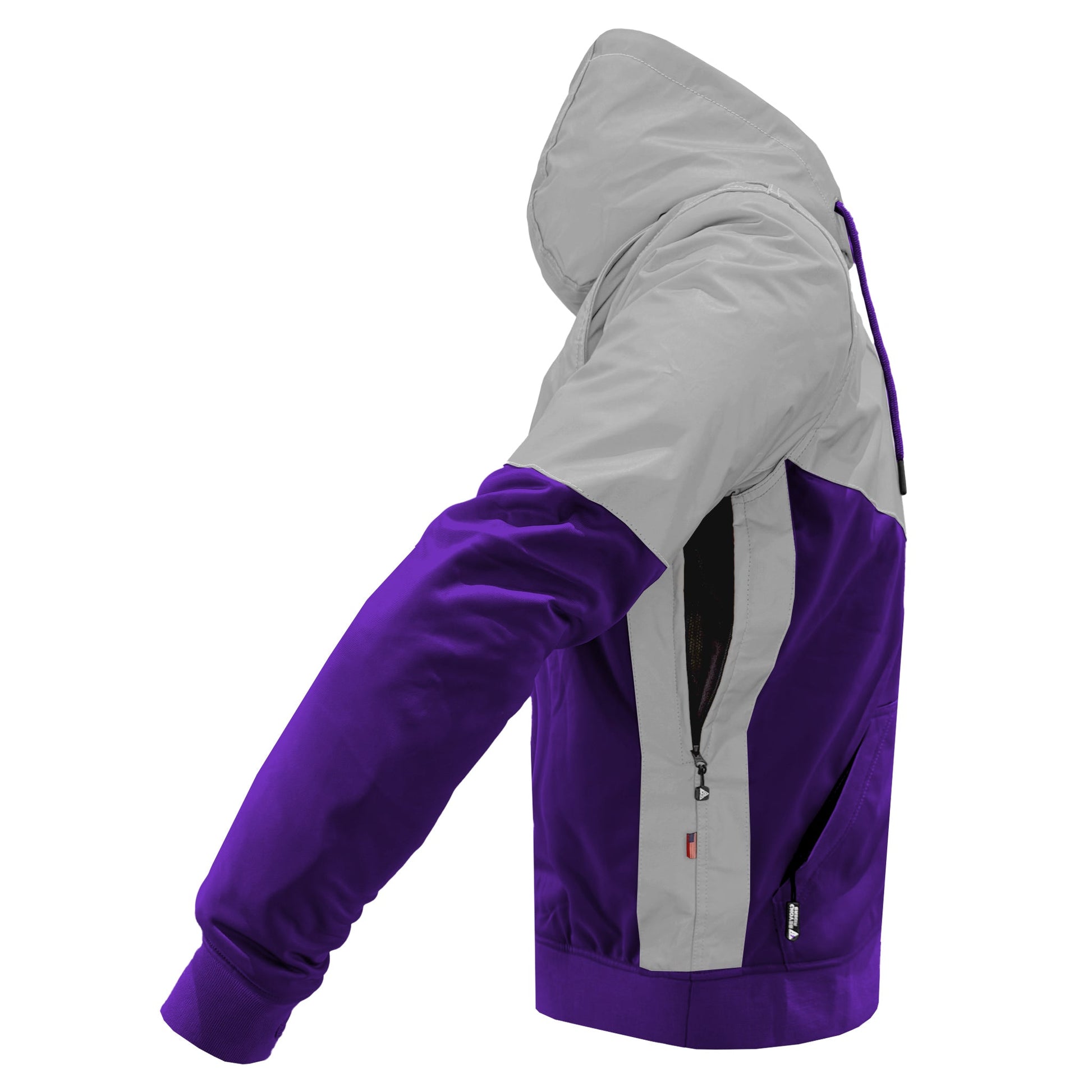 TEEK - Mens Ultra Reflective Padded Hoodie Purple Eclipse JACKET TEEK BR