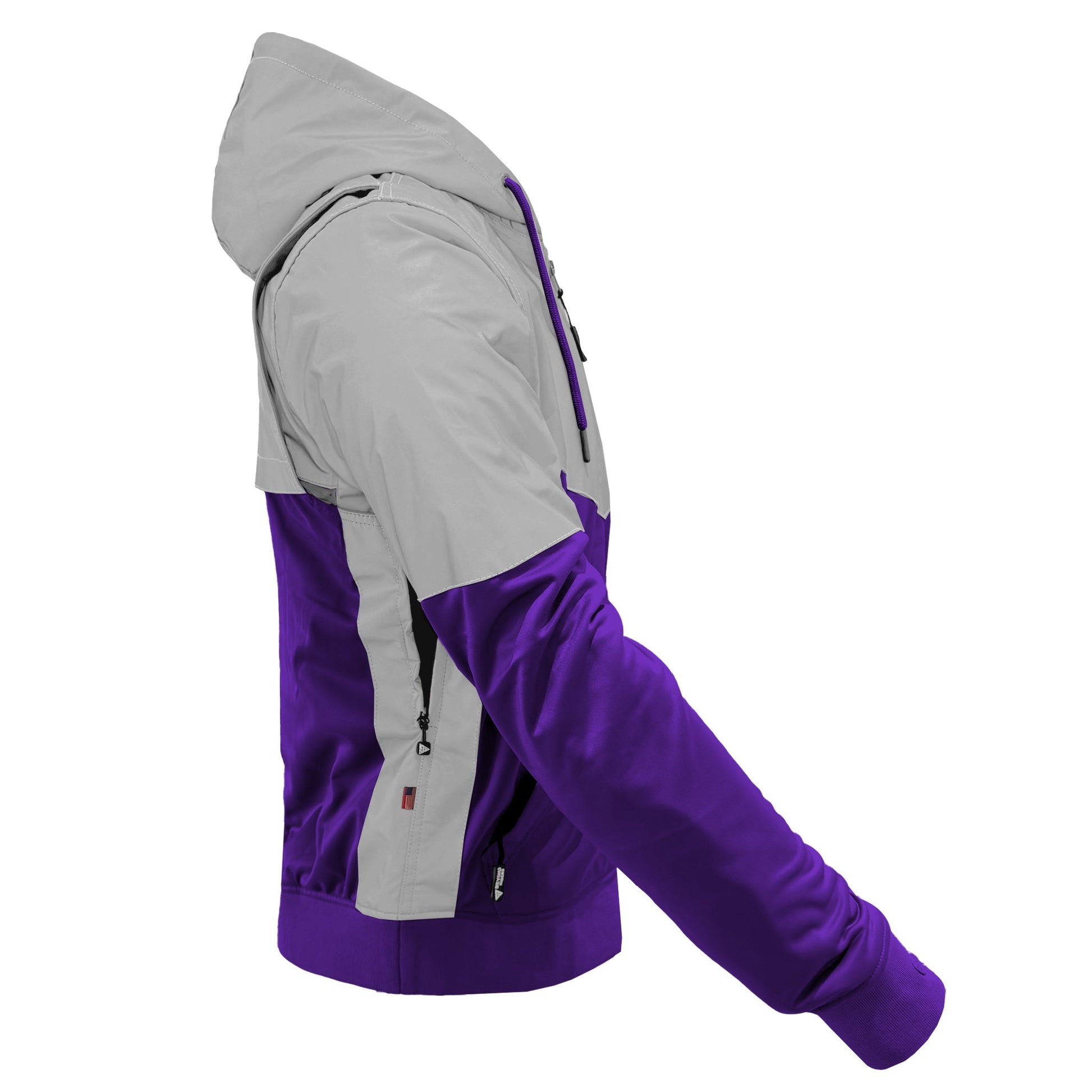 TEEK - Mens Ultra Reflective Padded Hoodie Purple Eclipse JACKET TEEK BR