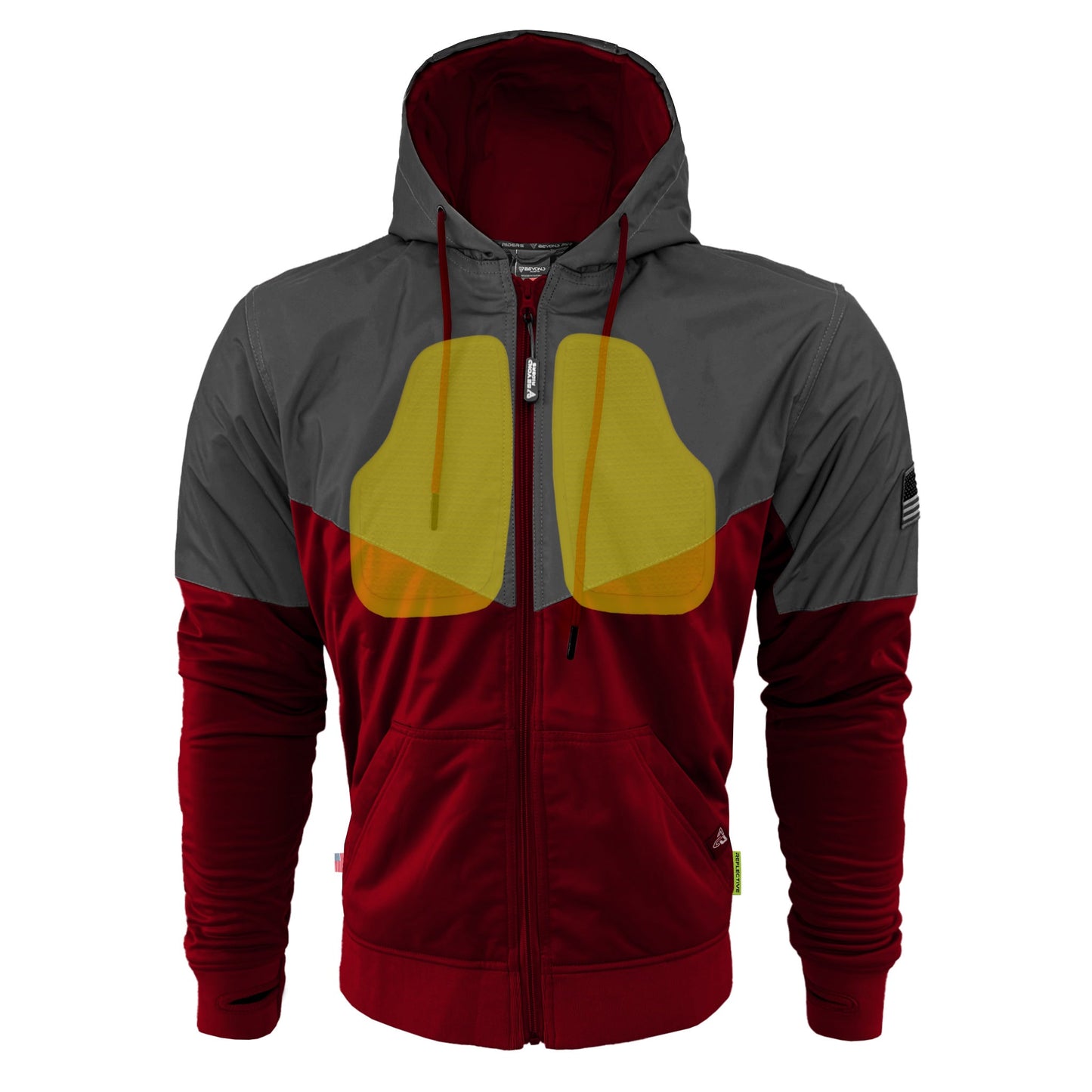 TEEK - Ultra Reflective Padded Hoodie Red Maroon Nebula JACKET TEEK BR Red Maroon Nebula XXS