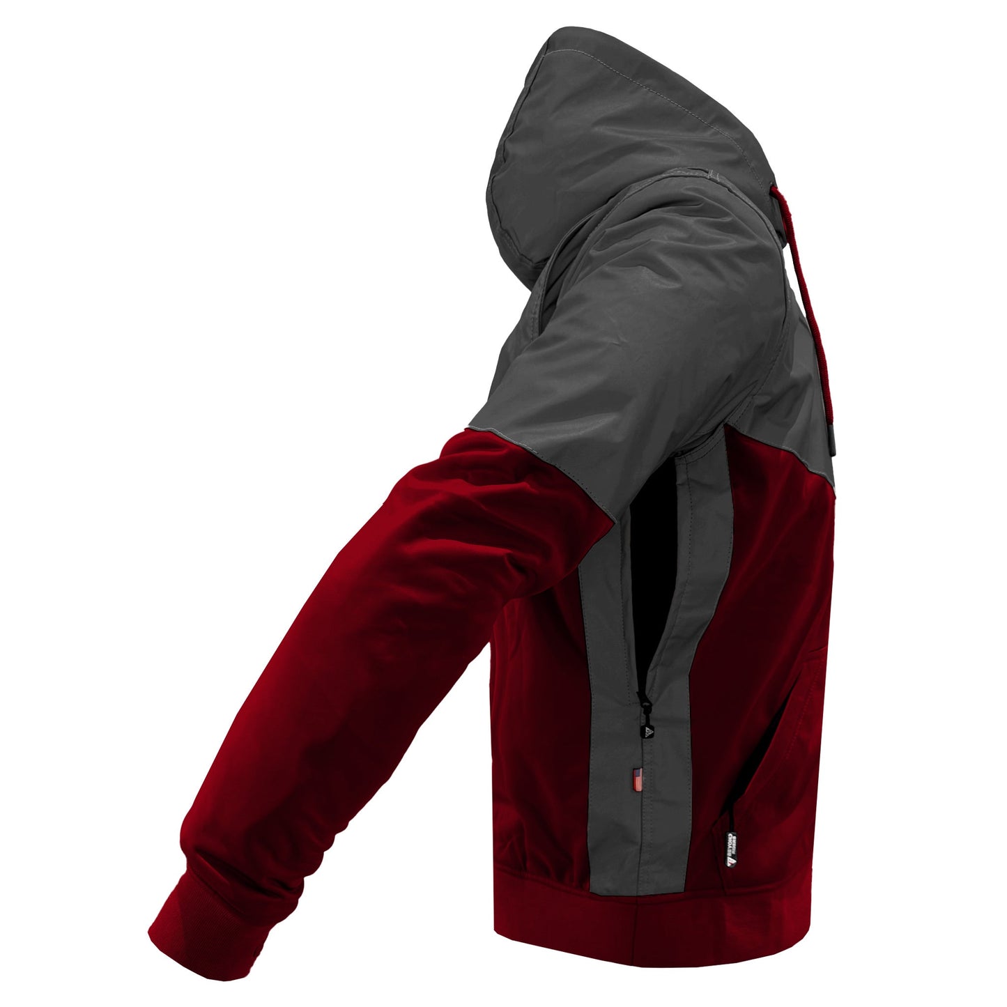 TEEK - Ultra Reflective Padded Hoodie Red Maroon Nebula JACKET TEEK BR
