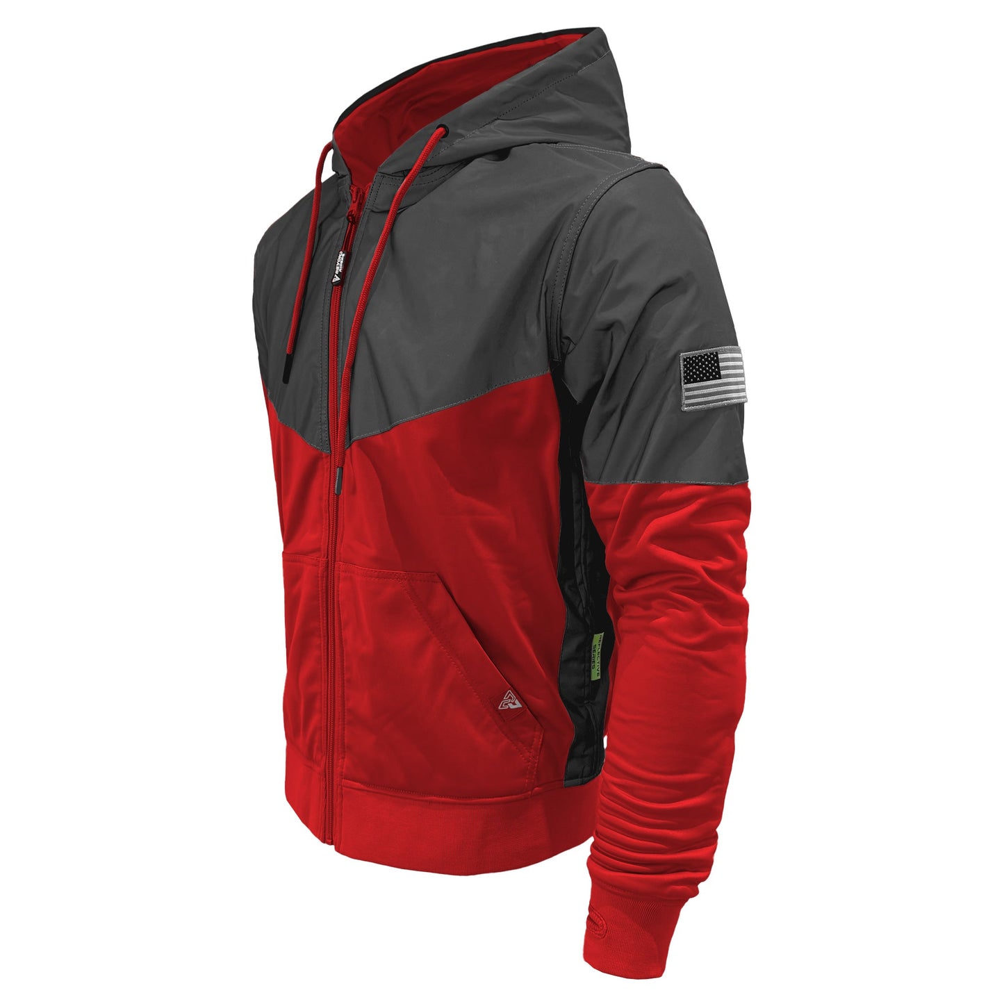 TEEK - Mens Ultra Reflective Padded Hoodie Red Nebula JACKET TEEK BR