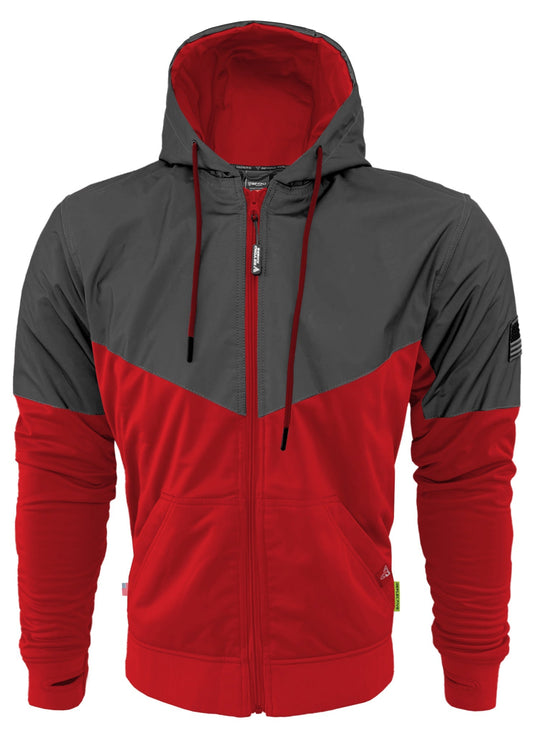 TEEK - Mens Ultra Reflective Padded Hoodie Red Nebula JACKET TEEK BR