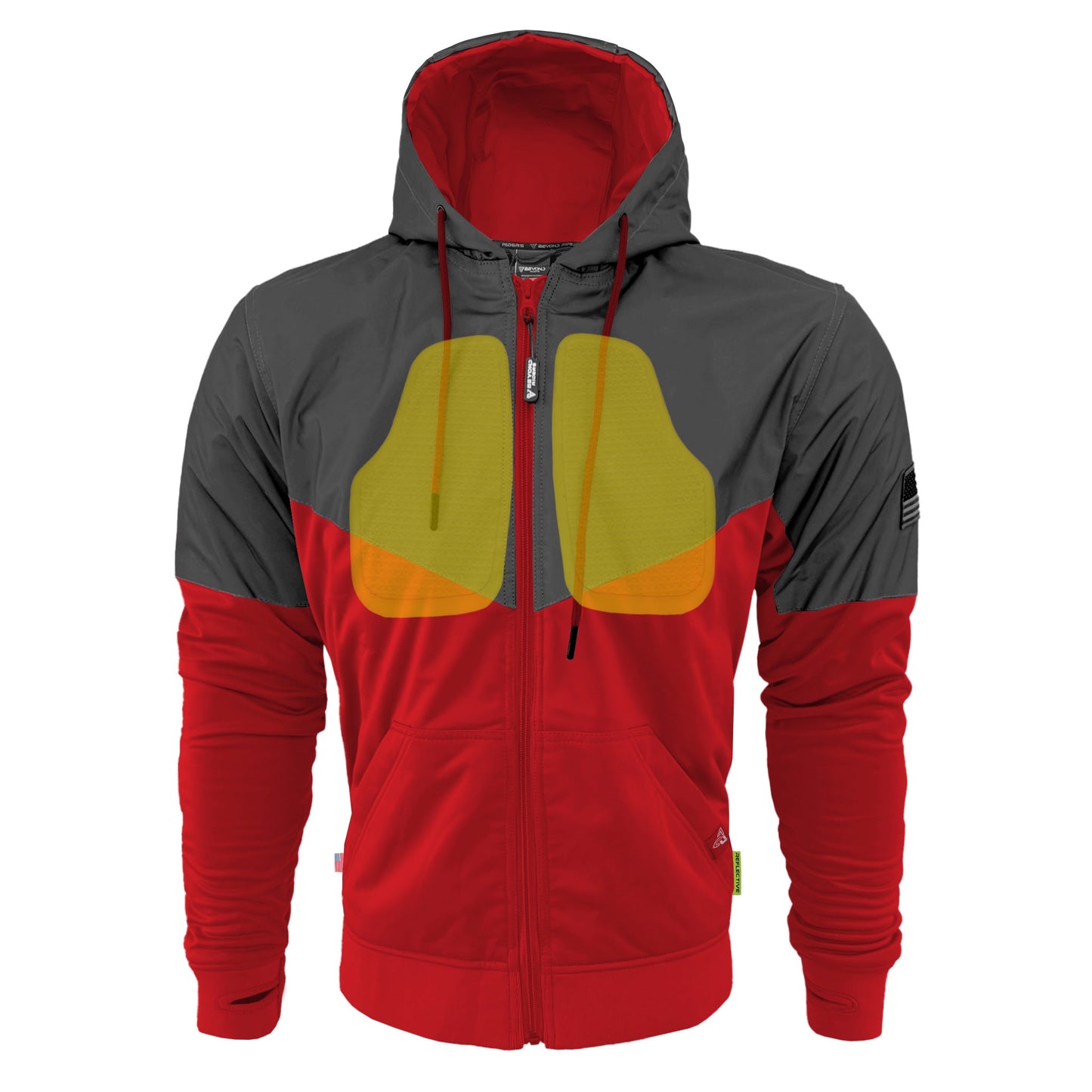 TEEK - Mens Ultra Reflective Padded Hoodie Red Nebula JACKET TEEK BR Red Nebula XXS