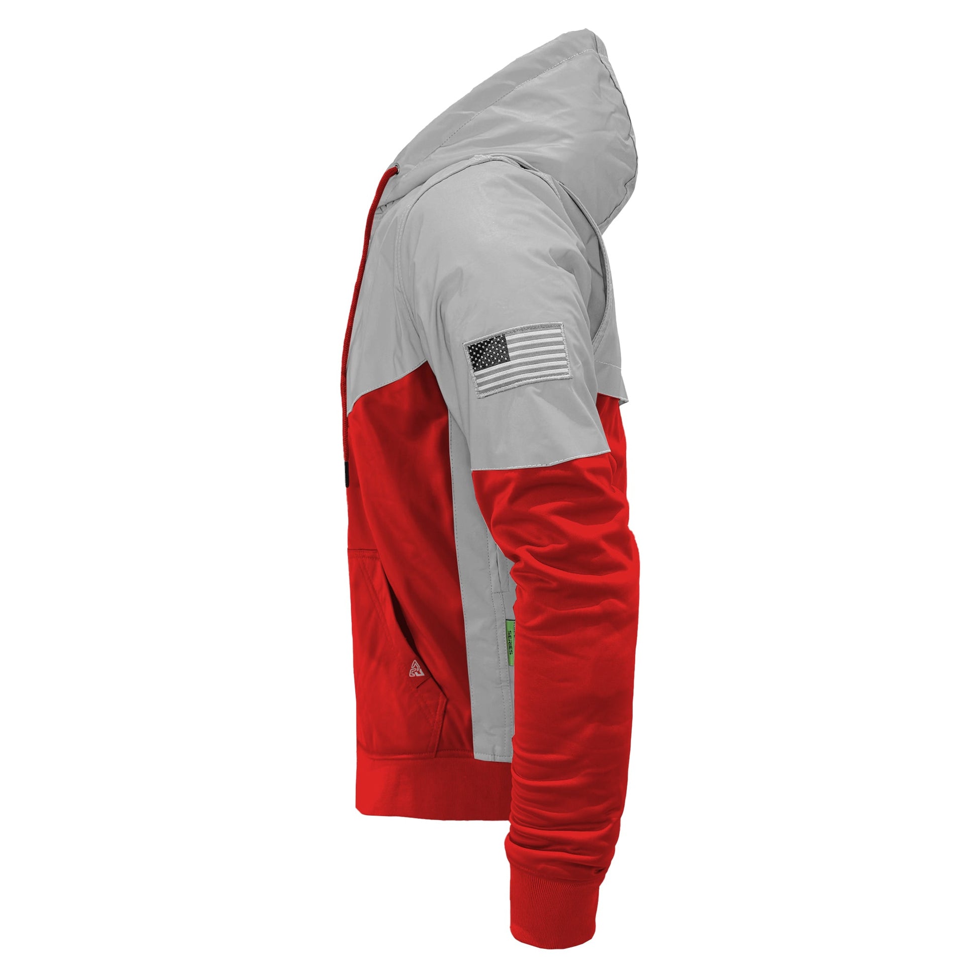 TEEK - Mens Ultra Reflective Padded Hoodie Red Eclipse JACKET TEEK BR