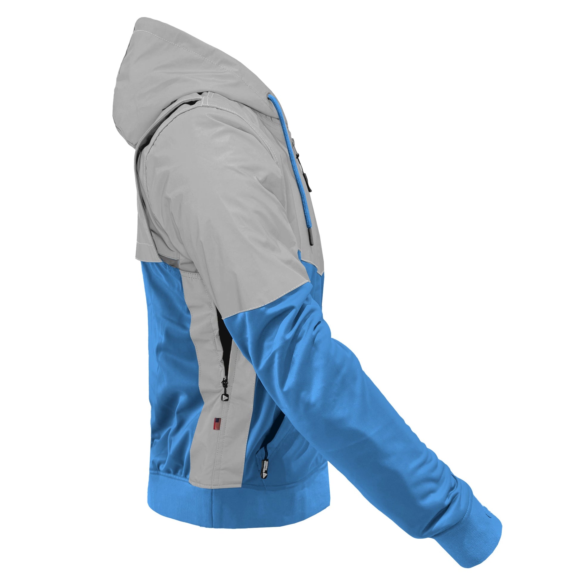 TEEK - Mens Ultra Reflective Padded Hoodie Sky Blue Eclipse JACKET TEEK BR