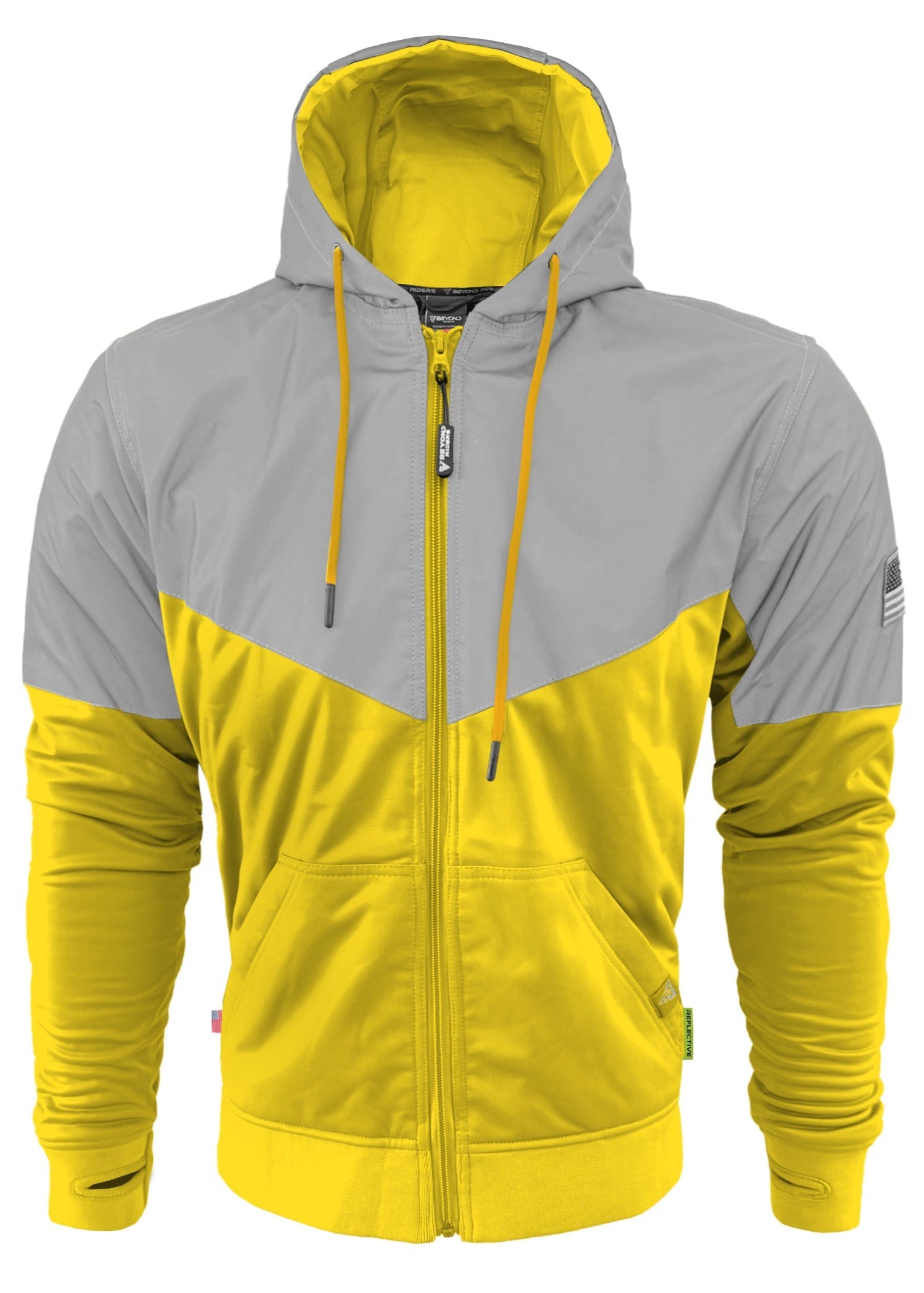 TEEK - Mens Ultra Reflective Padded Hoodie Yellow Eclipse JACKET TEEK BR
