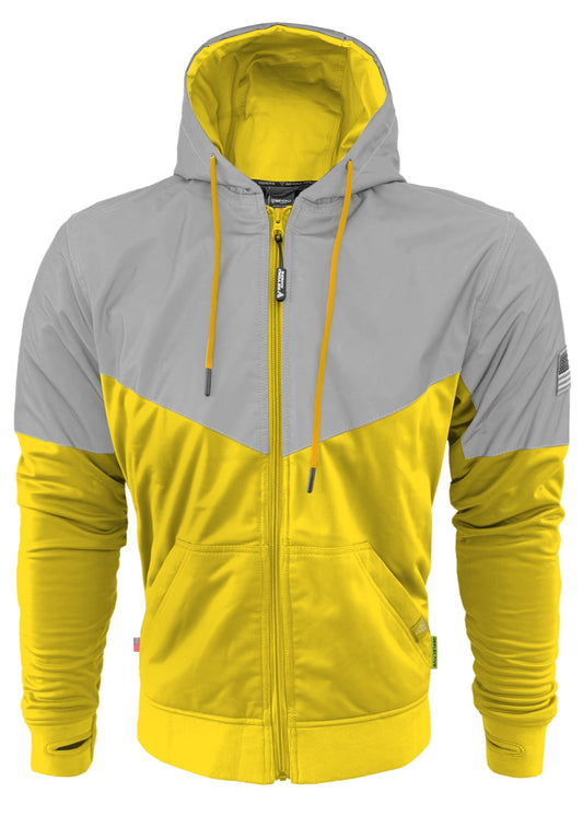 TEEK - Mens Ultra Reflective Padded Hoodie Yellow Eclipse JACKET TEEK BR