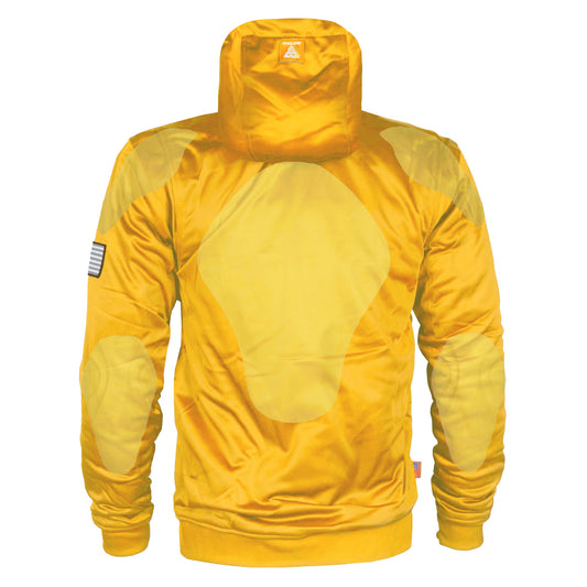 TEEK - Mens Yellow Solid Ultra Protective Padded Hoodie JACKET TEEK BR