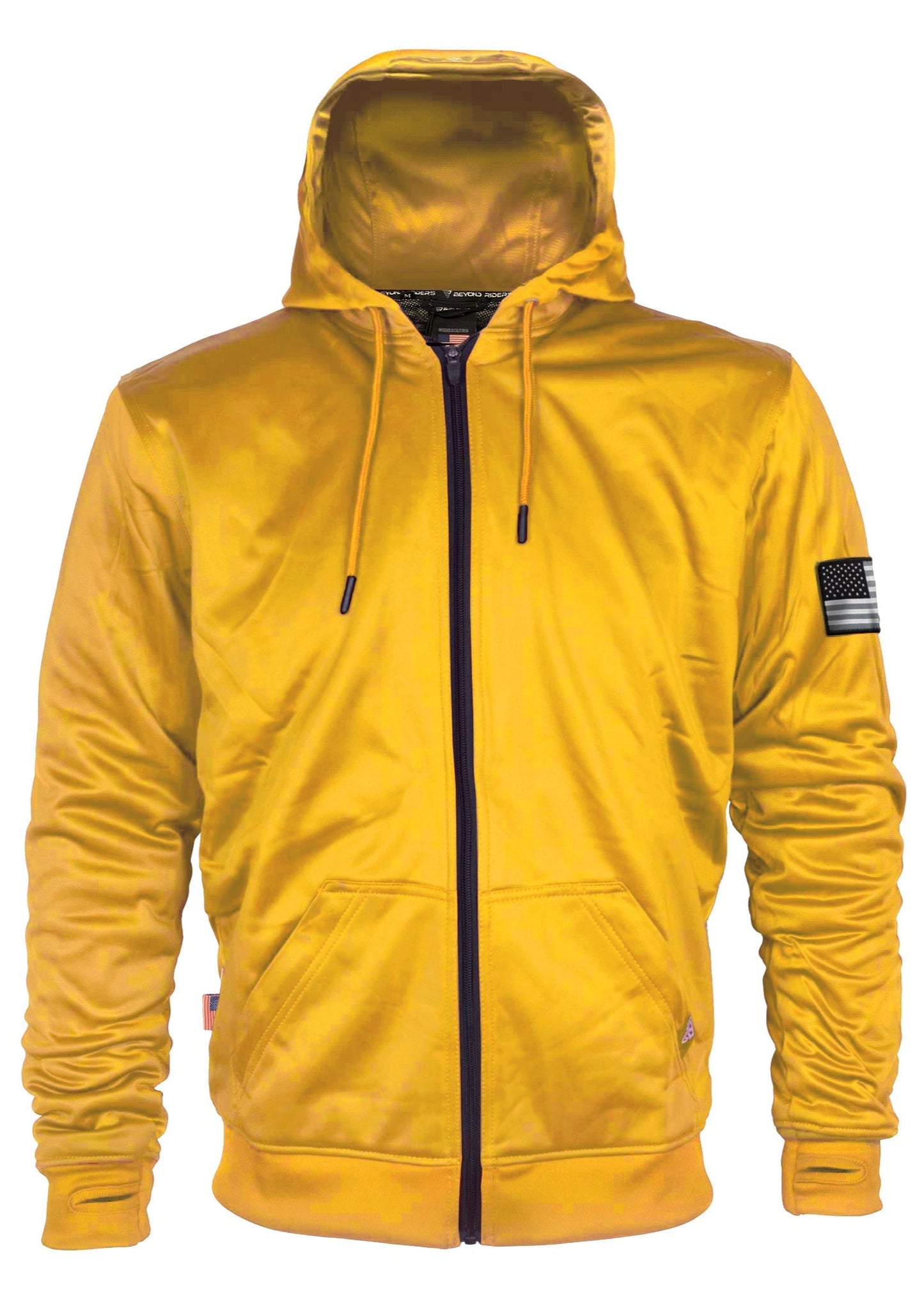 TEEK - Mens Yellow Solid Ultra Protective Padded Hoodie JACKET TEEK BR