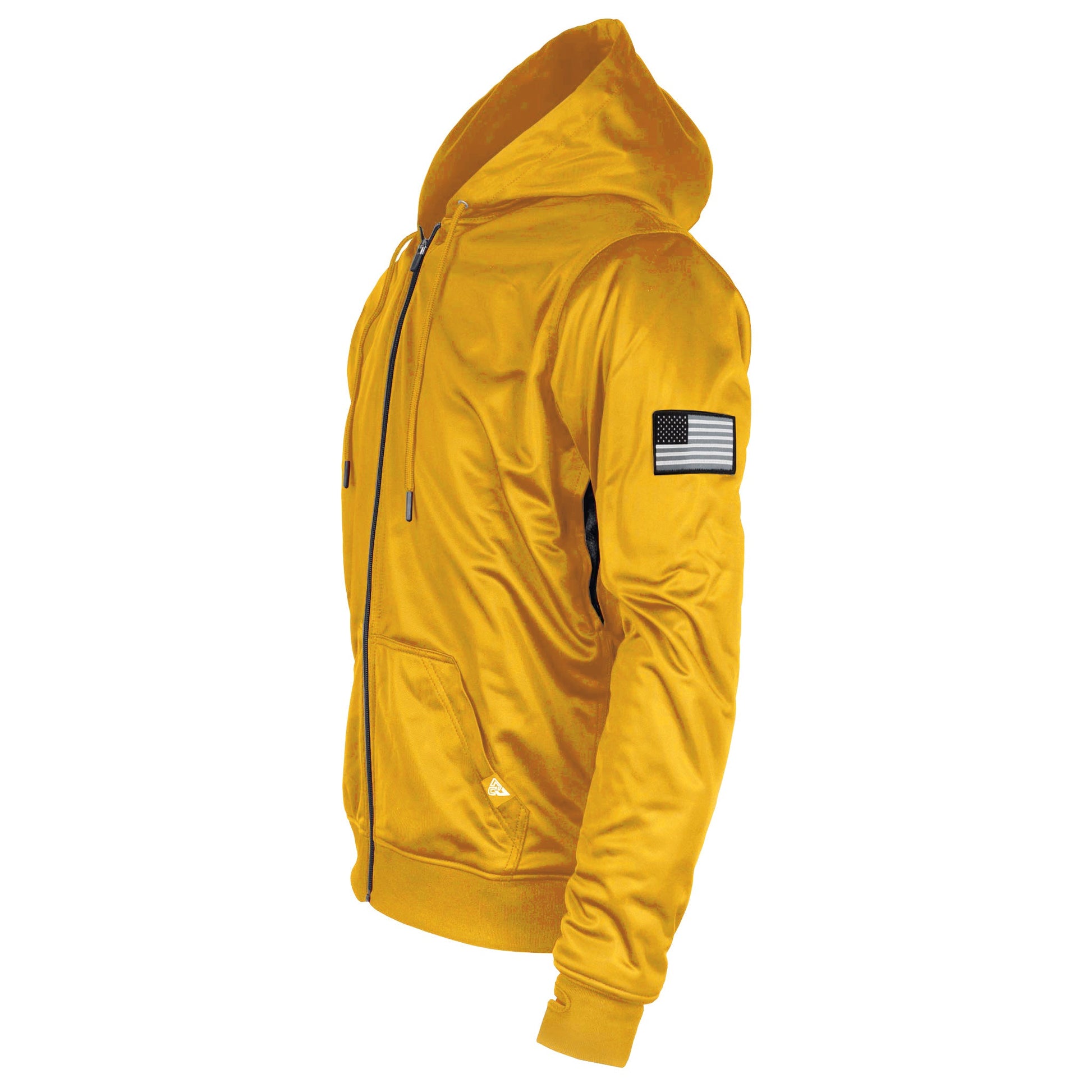 TEEK - Mens Yellow Solid Ultra Protective Padded Hoodie JACKET TEEK BR