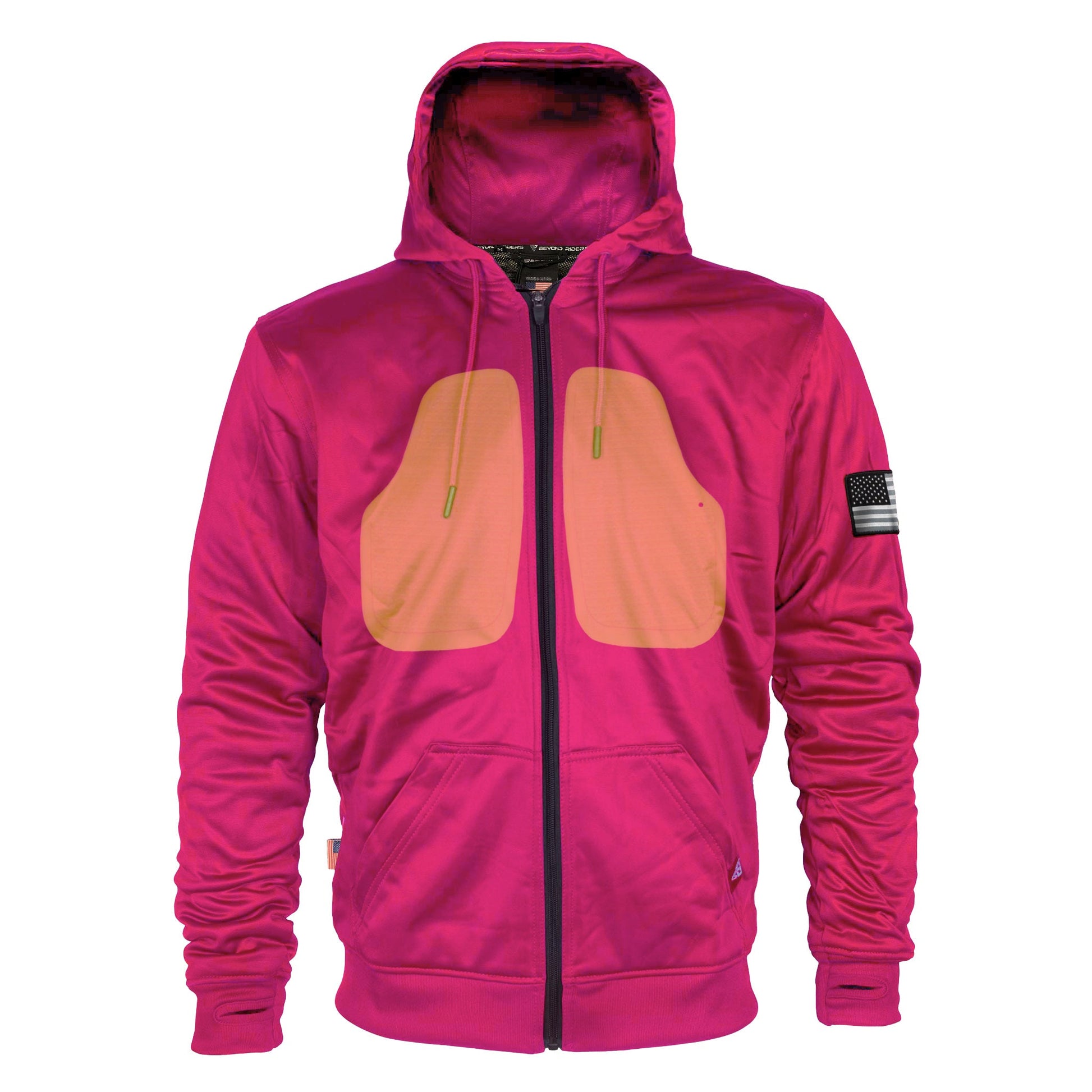 TEEK - Pink Solid Ultra Protective Padded Hoodie JACKET TEEK BR ‌Pink Solid XXS