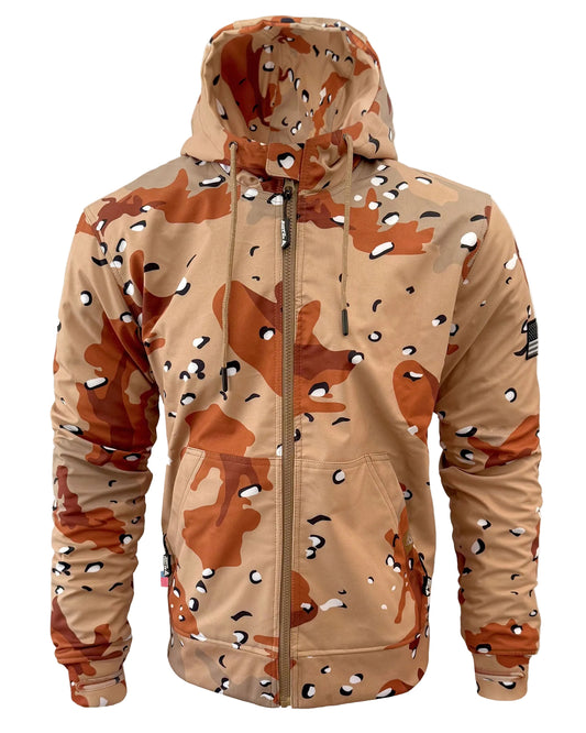 Protective SoftShell Unisex Camouflage Hoodie - “Dagger Two” with Pads Hoodie Beyond Riders