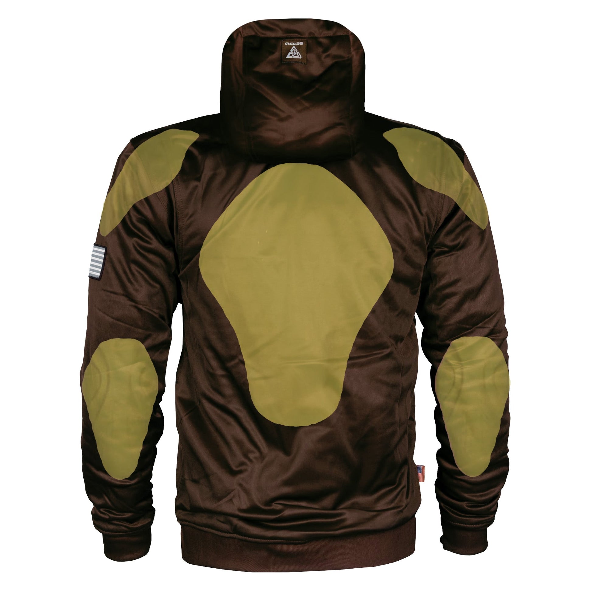 TEEK - Mens Brown Solid Ultra PProtective Padded Hoodie JACKET TEEK BR
