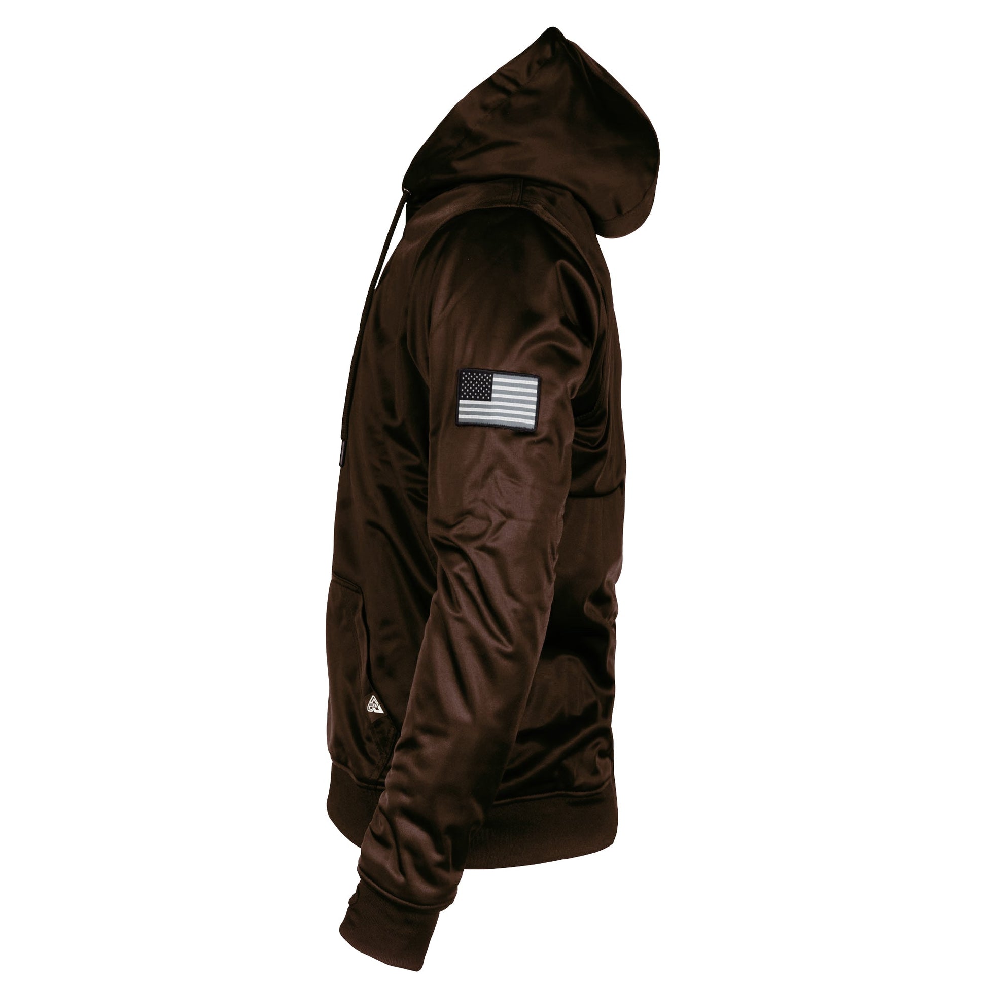 TEEK - Mens Brown Solid Ultra PProtective Padded Hoodie JACKET TEEK BR