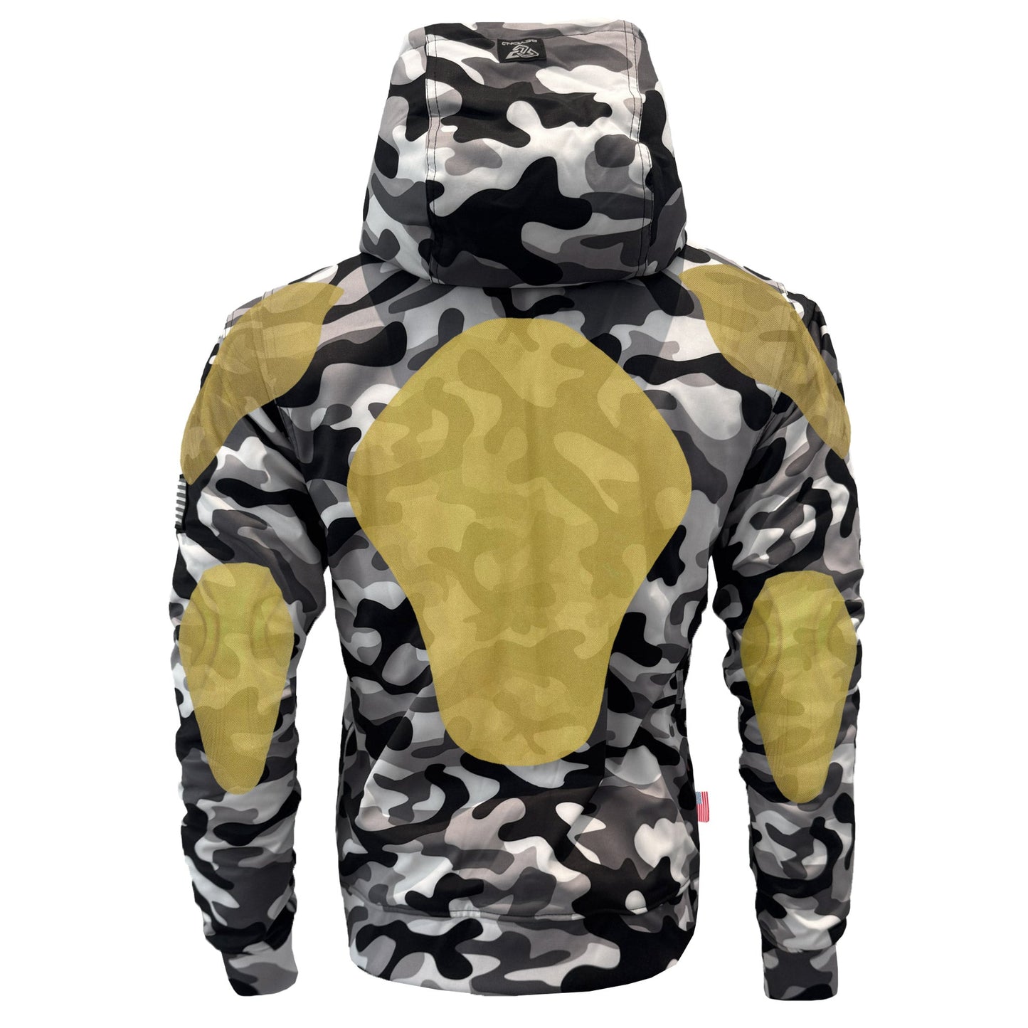 Protective SoftShell Unisex Camouflage Hoodie - "Snow Fox" with Pads Hoodie Beyond Riders