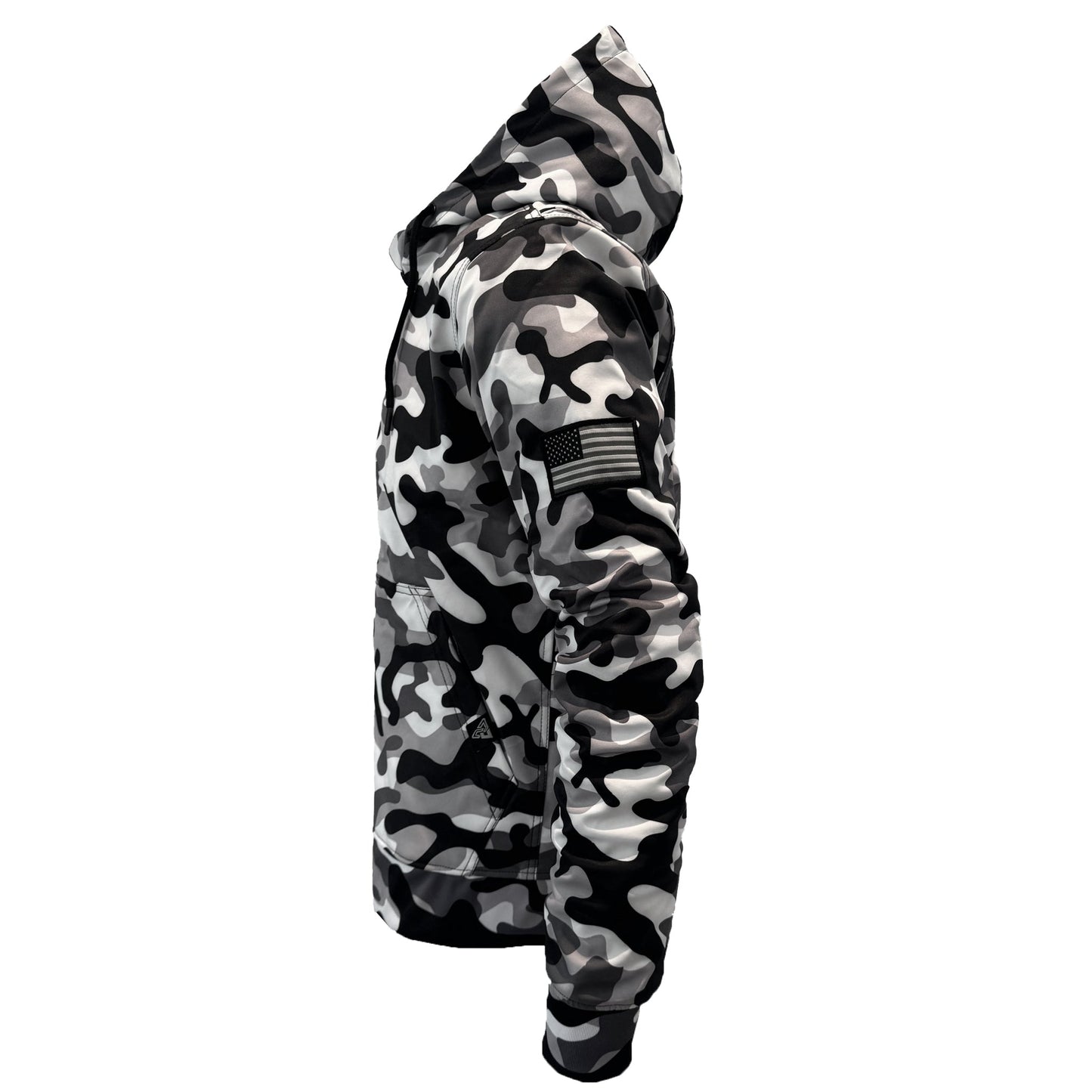 Protective SoftShell Unisex Camouflage Hoodie - "Snow Fox" with Pads Hoodie Beyond Riders