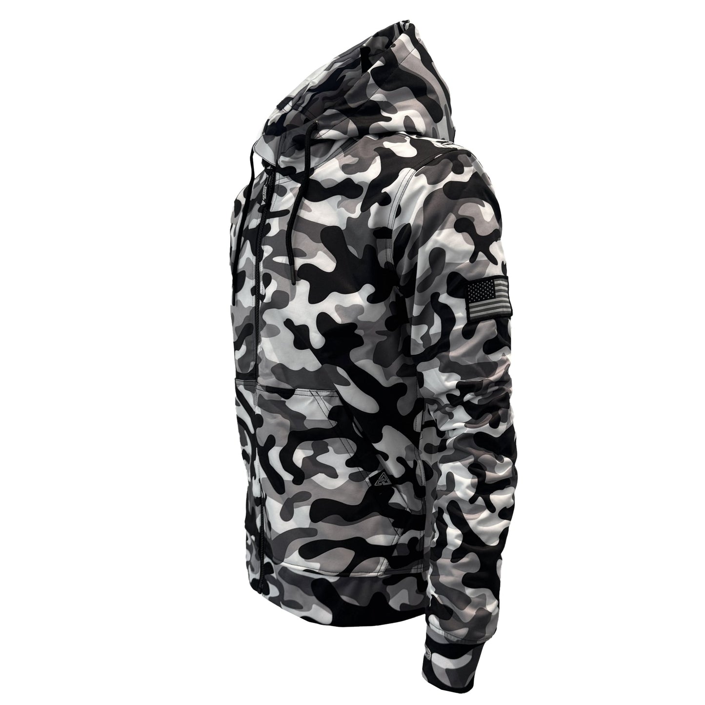 Protective SoftShell Unisex Camouflage Hoodie - "Snow Fox" with Pads Hoodie Beyond Riders