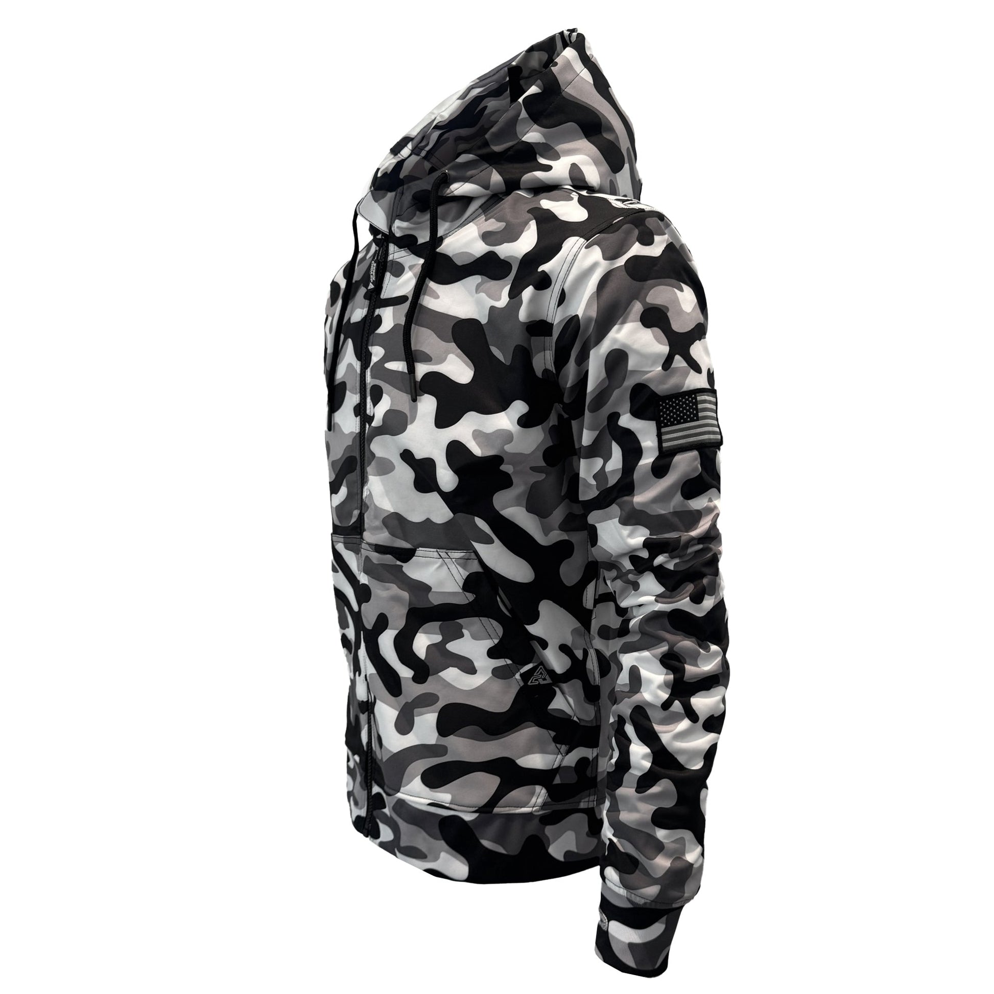 Protective SoftShell Unisex Camouflage Hoodie - "Snow Fox" with Pads Hoodie Beyond Riders