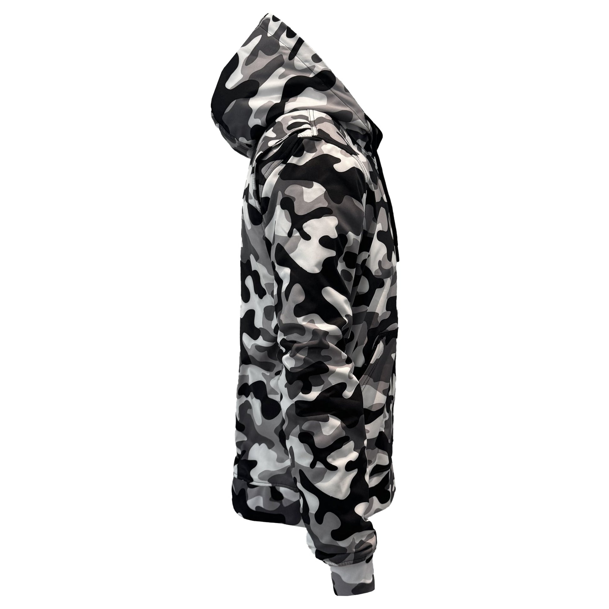 Protective SoftShell Unisex Camouflage Hoodie - "Snow Fox" with Pads Hoodie Beyond Riders