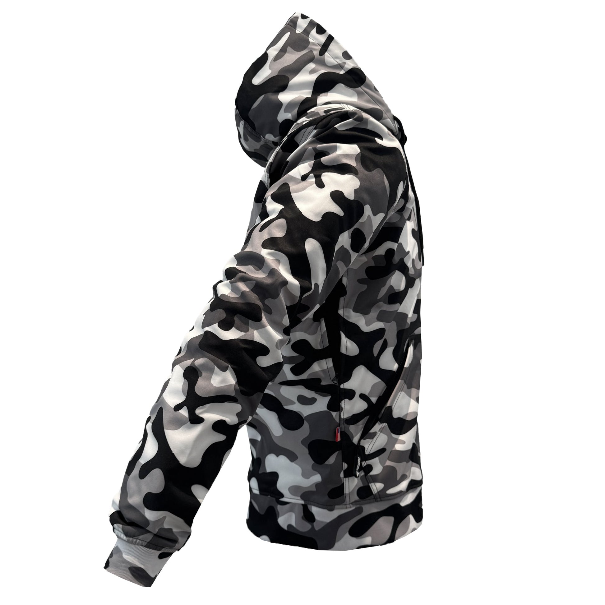 Protective SoftShell Unisex Camouflage Hoodie - "Snow Fox" with Pads Hoodie Beyond Riders