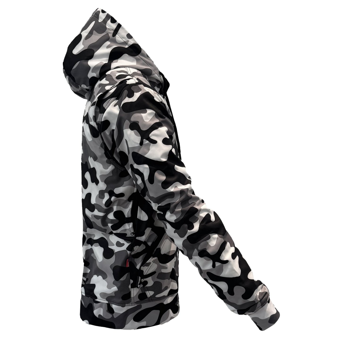 Protective SoftShell Unisex Camouflage Hoodie - "Snow Fox" with Pads Hoodie Beyond Riders