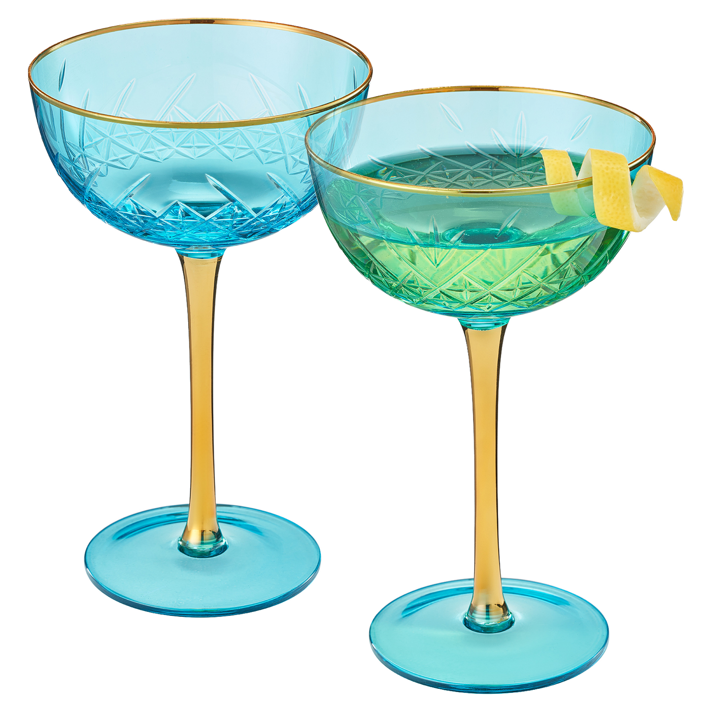 TEEK - Bellissimo Crystal Champagne Coupe Cocktail Glassware Set HOME DECOR TEEK KS