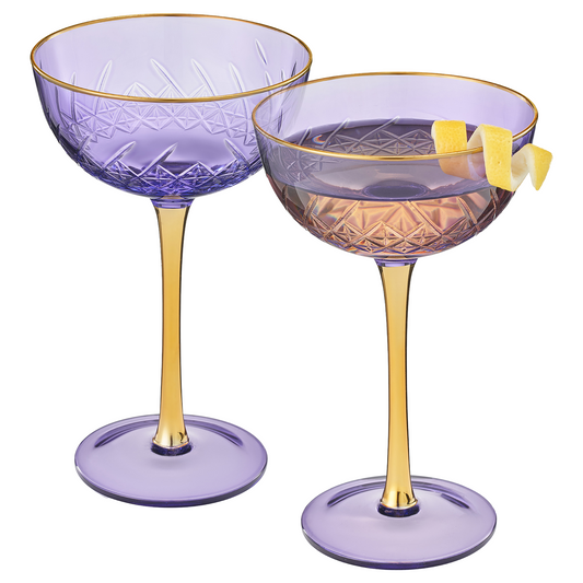 TEEK - Bellissimo Crystal Champagne Coupe Cocktail Glassware Set HOME DECOR TEEK KS