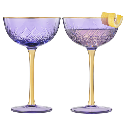 TEEK - Bellissimo Crystal Champagne Coupe Cocktail Glassware Set HOME DECOR TEEK KS