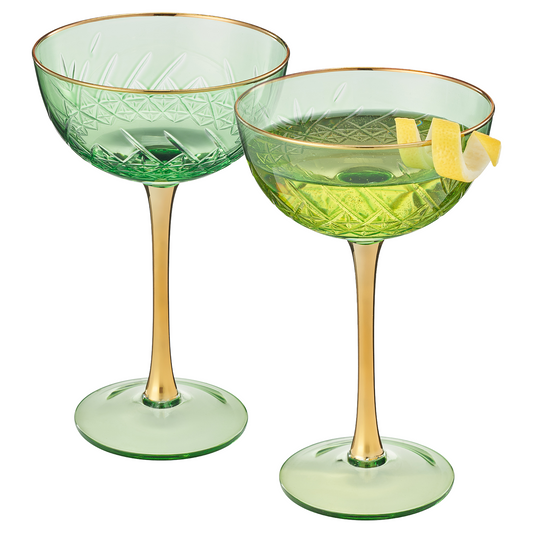 TEEK - Bellissimo Crystal Champagne Coupe Cocktail Glassware Set HOME DECOR TEEK KS