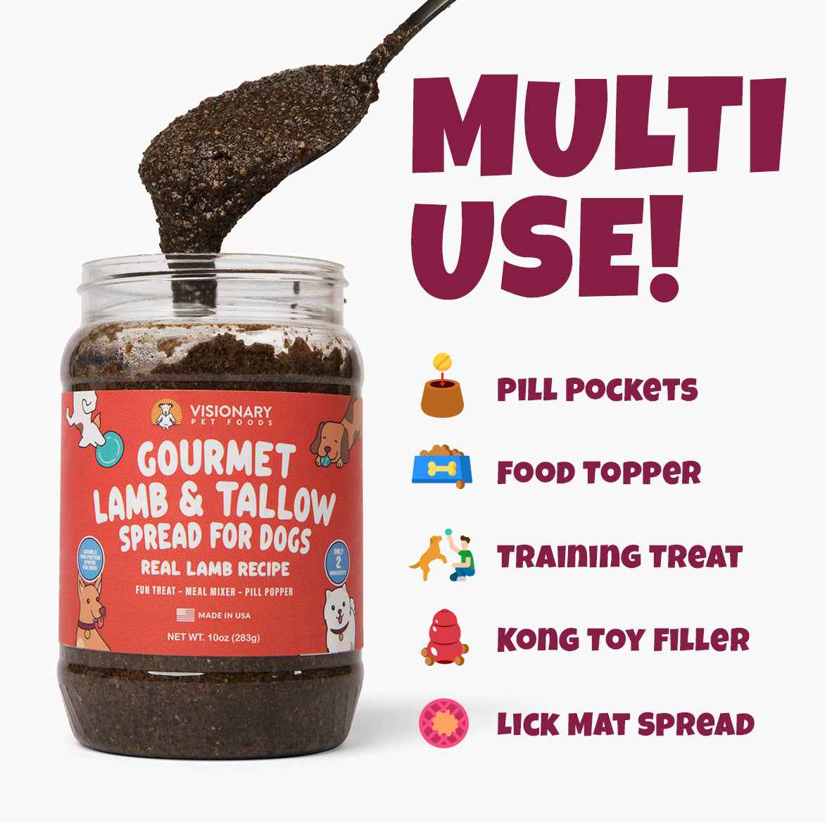TEEK - Lamb & Beef Tallow Dog Meat Spread – High-Protein, Low-Carb Keto Treat | 12oz Jar PET SUPPLIES TEEK VPF