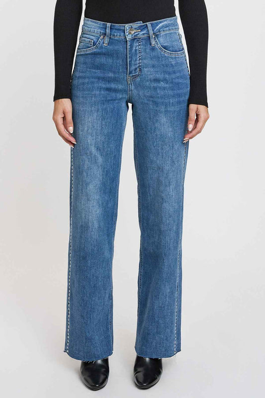 Women's Studded Wide Leg Jeans