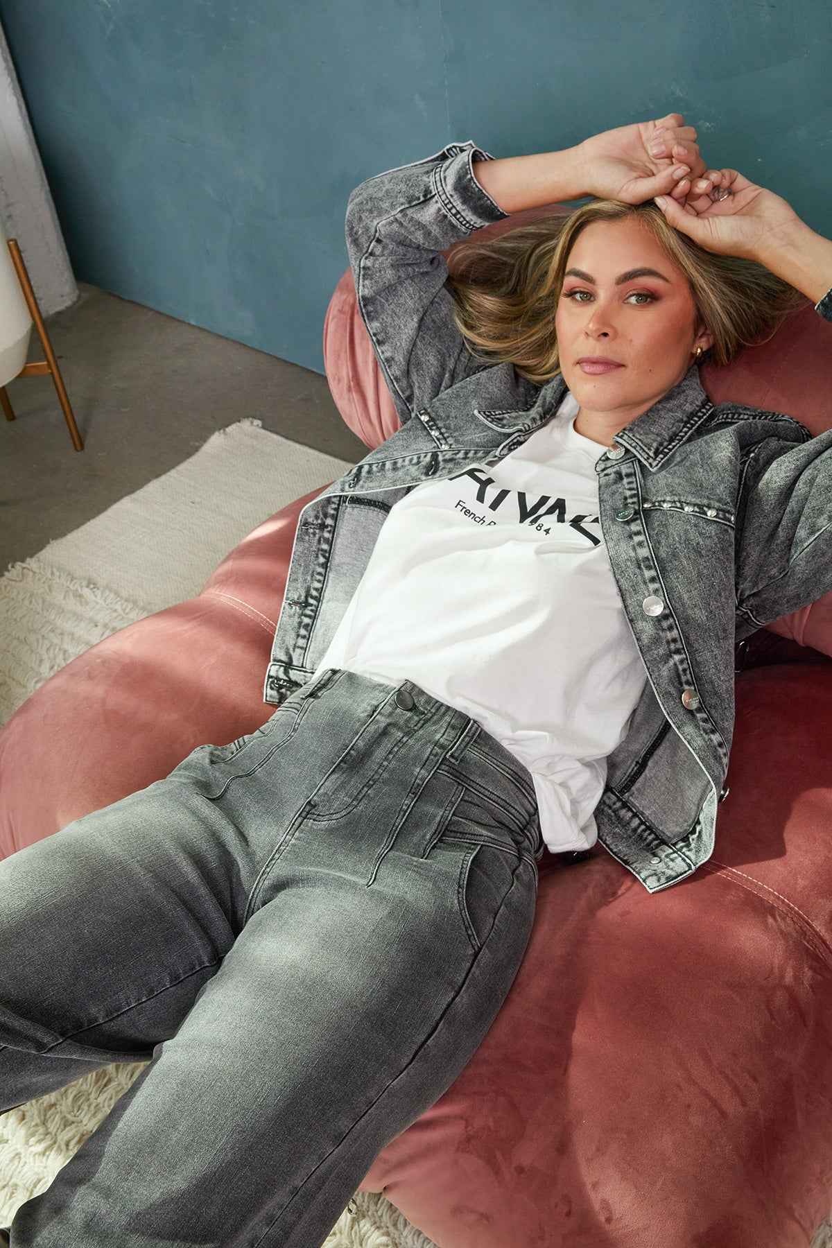 TEEK - Womens High Rise Crop Detailed Wide Leg Jeans JEANS TEEK YMJ