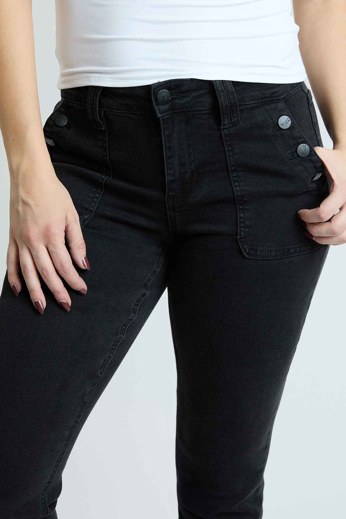 TEEK - Womens High Rise Sailor Bootcut Pants YMI JEANS
