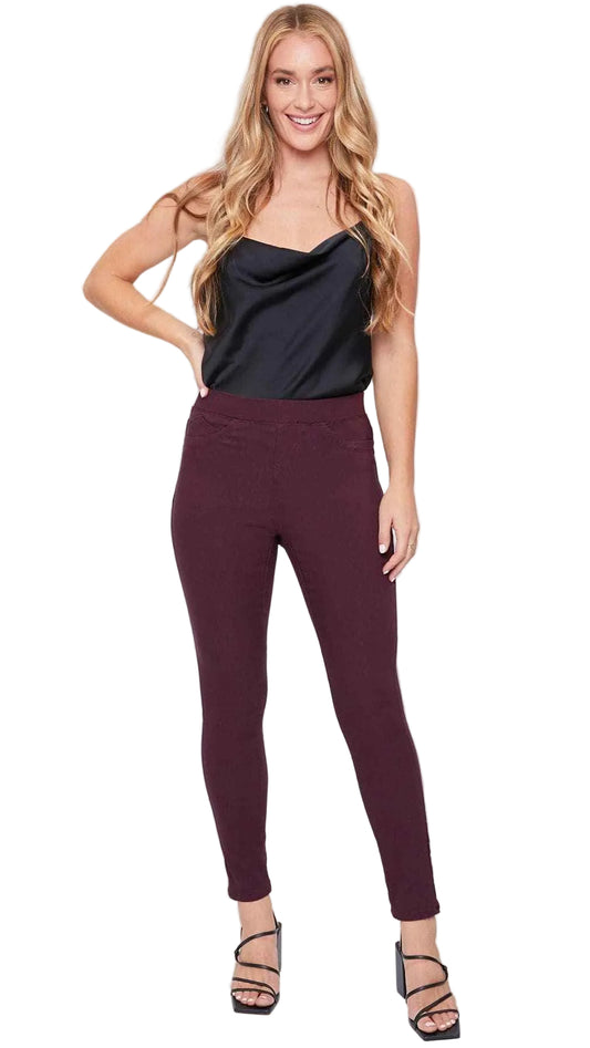 Women's Hyperstretch Mid Rise Jegging, Plum