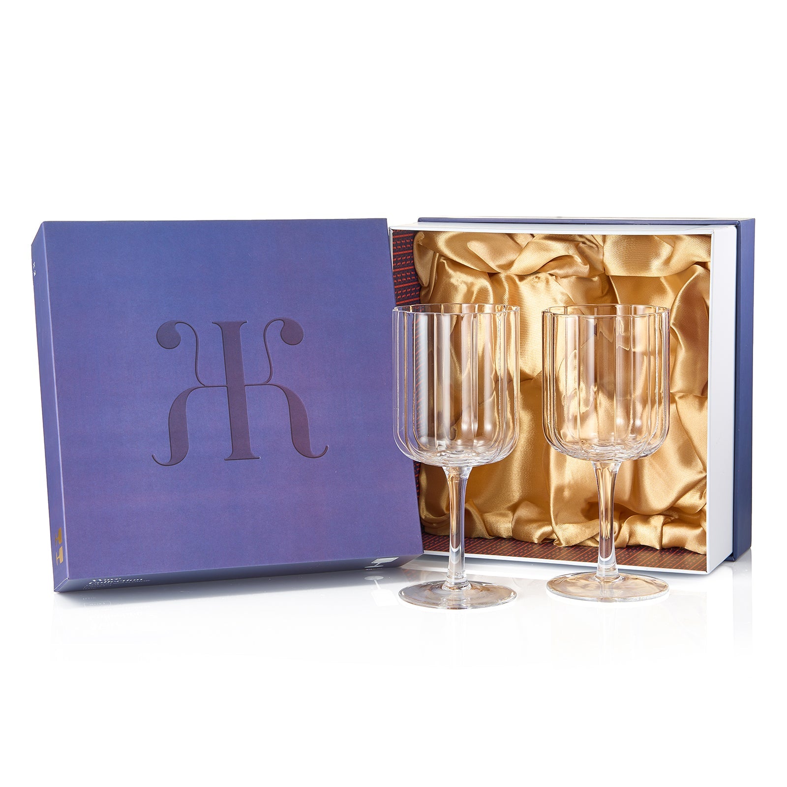 TEEK - Flower Stemmed Wine Glassware Clear Set HOME DECOR TEEK KS