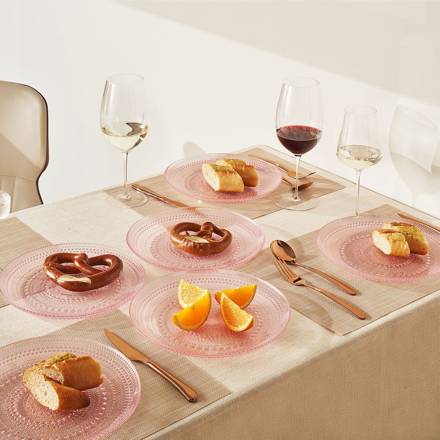 TEEK - Blush Glass Plate Set HOME DECOR TEEK KS