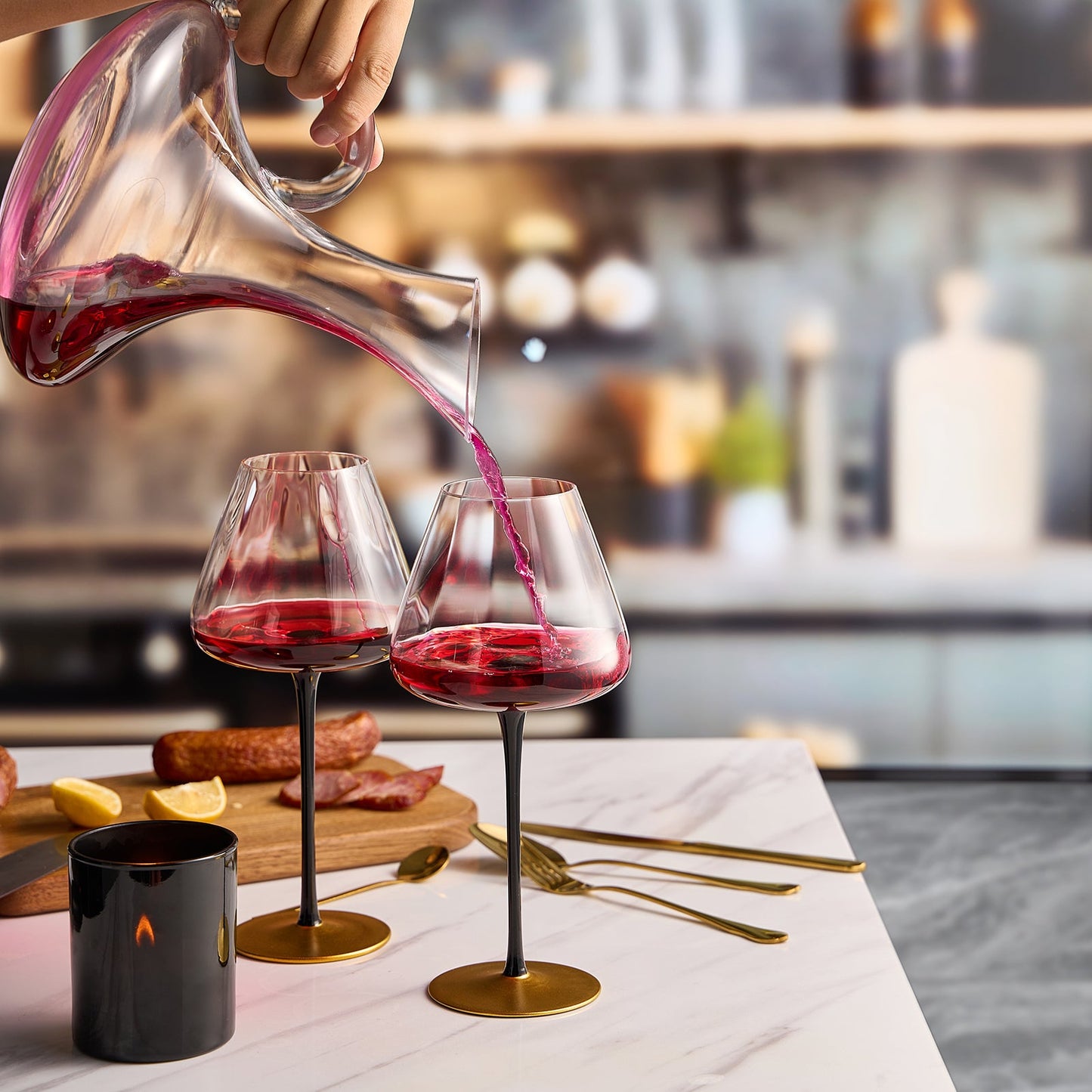 TEEK - Venice Stemmed Wine Glassware Set of 2 HOME DECOR TEEK KS