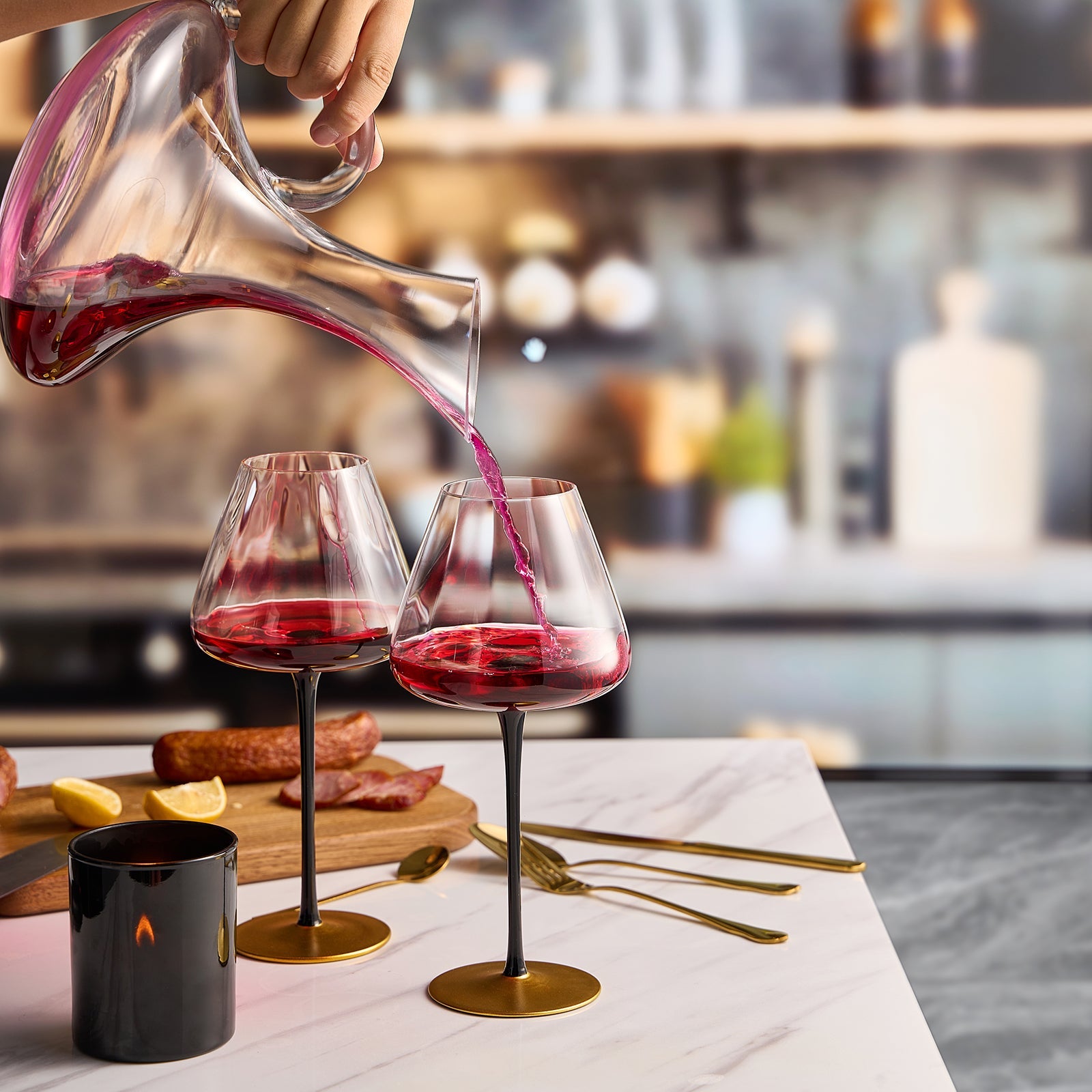 TEEK - Venice Stemmed Wine Glassware Set of 2 HOME DECOR TEEK KS