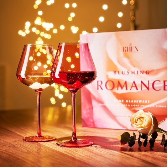 TEEK - Love Stemmed Wine Glassware & Quartz Stone Chillers Set HOME DECOR TEEK KS