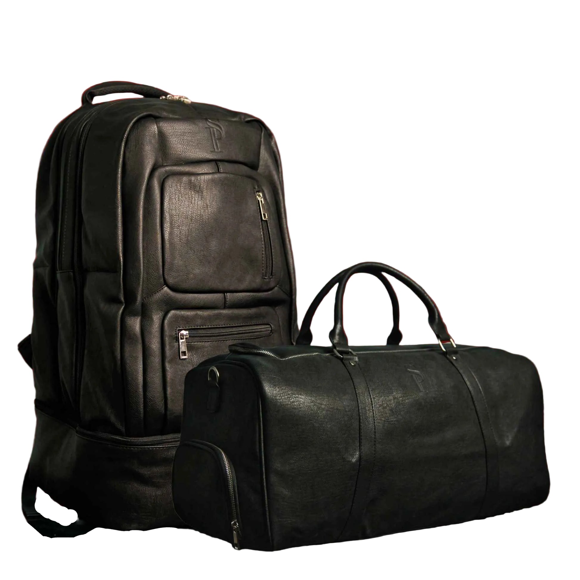 TEEK - Black Leather XL Signature Bag Set (XL Signature Backpack and Duffle Bag) BAG TEEK SP