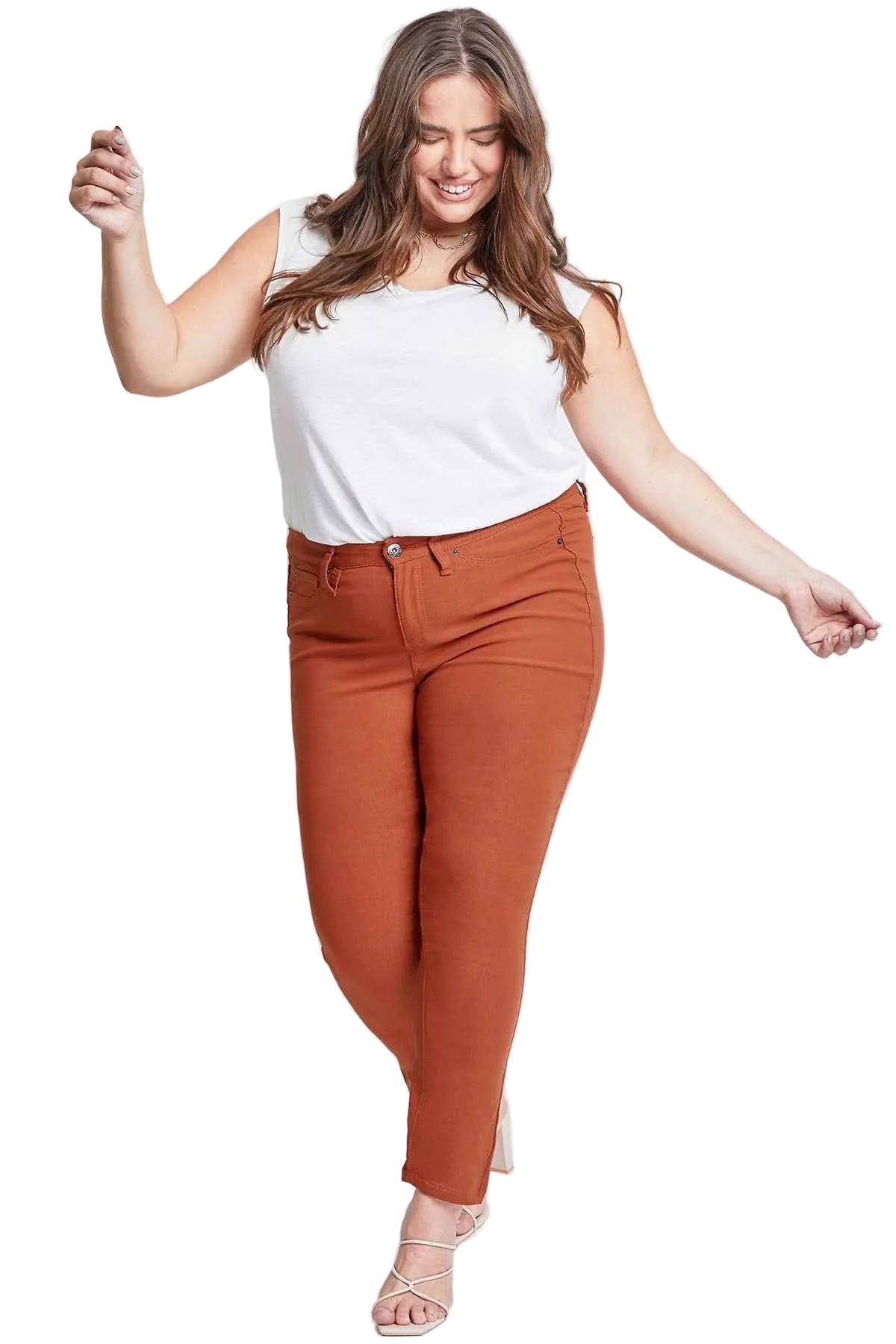 Women's Plus Size Hyperstretch Skinny Pants, Adobe Pants YMI JEANS Adobe 14W