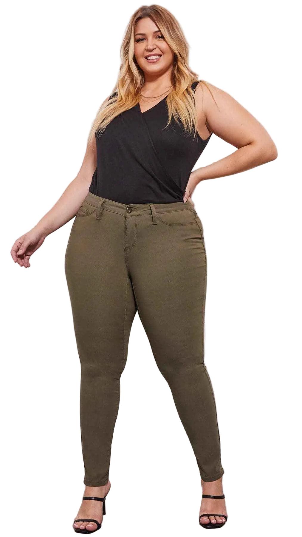 Women's Plus Size Hyperstretch Skinny Pants, Olivine